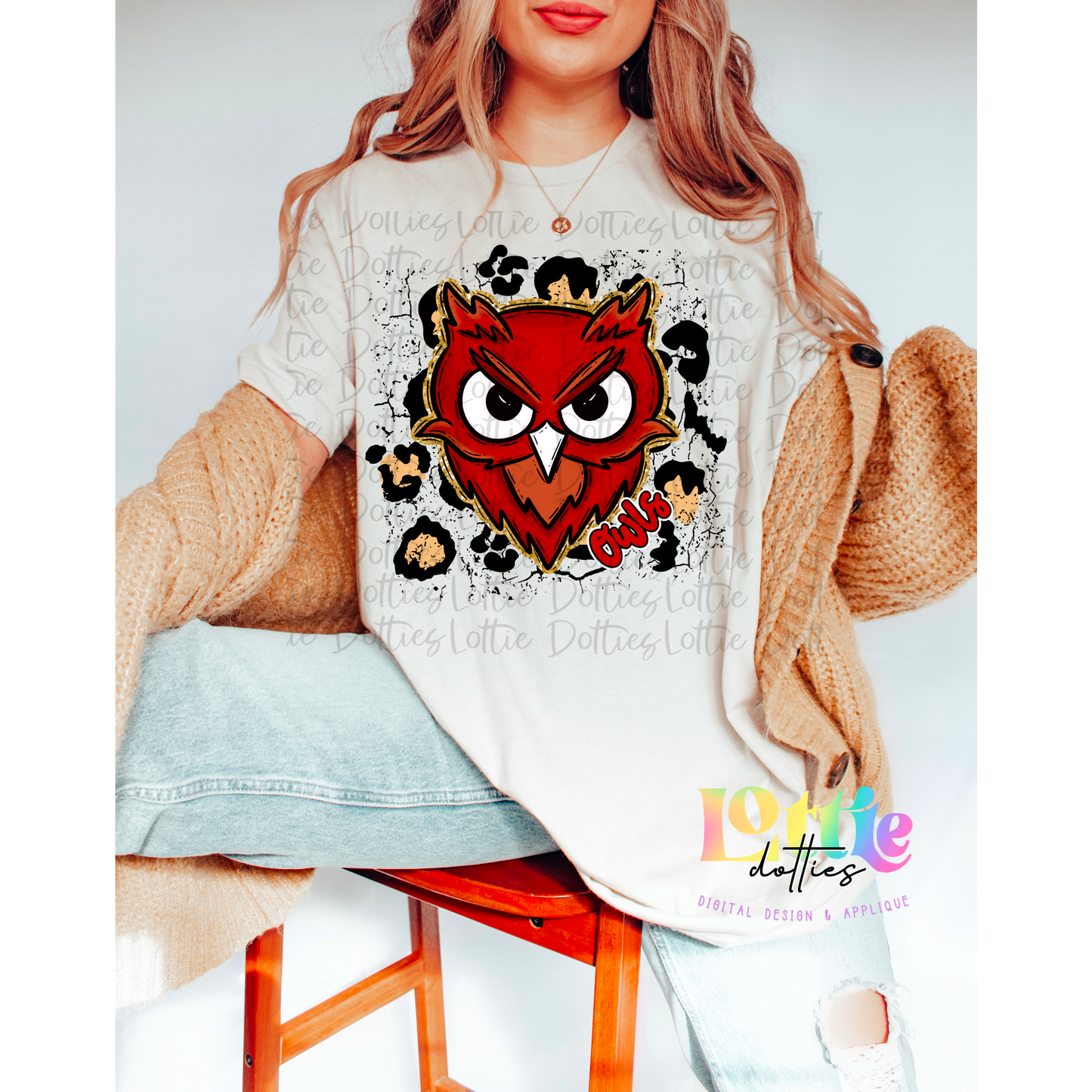 Owls PNG - Instant Download - Digital Download - Sublimation Design - Red and Black Leo
