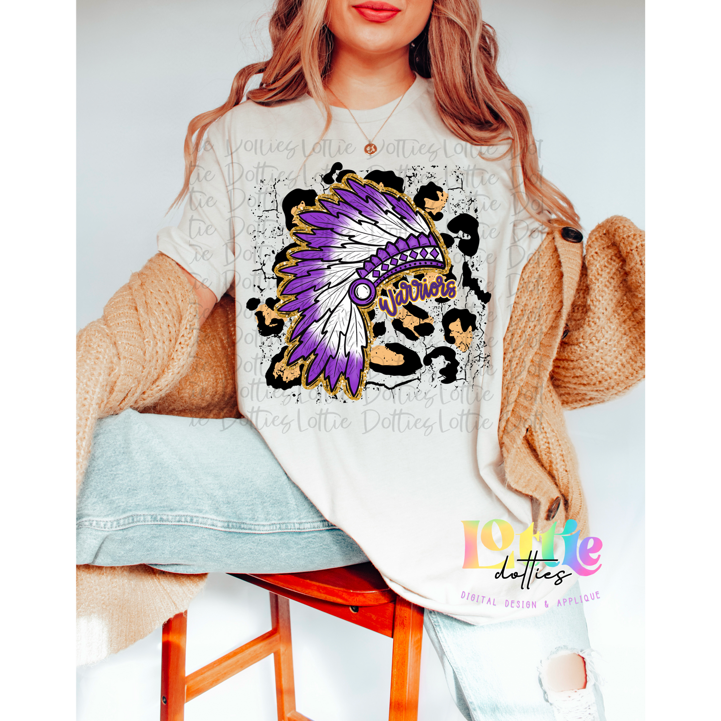 Warrior Png - Mascot Sublimation Design - Digital Download - Purple and Gold Leo