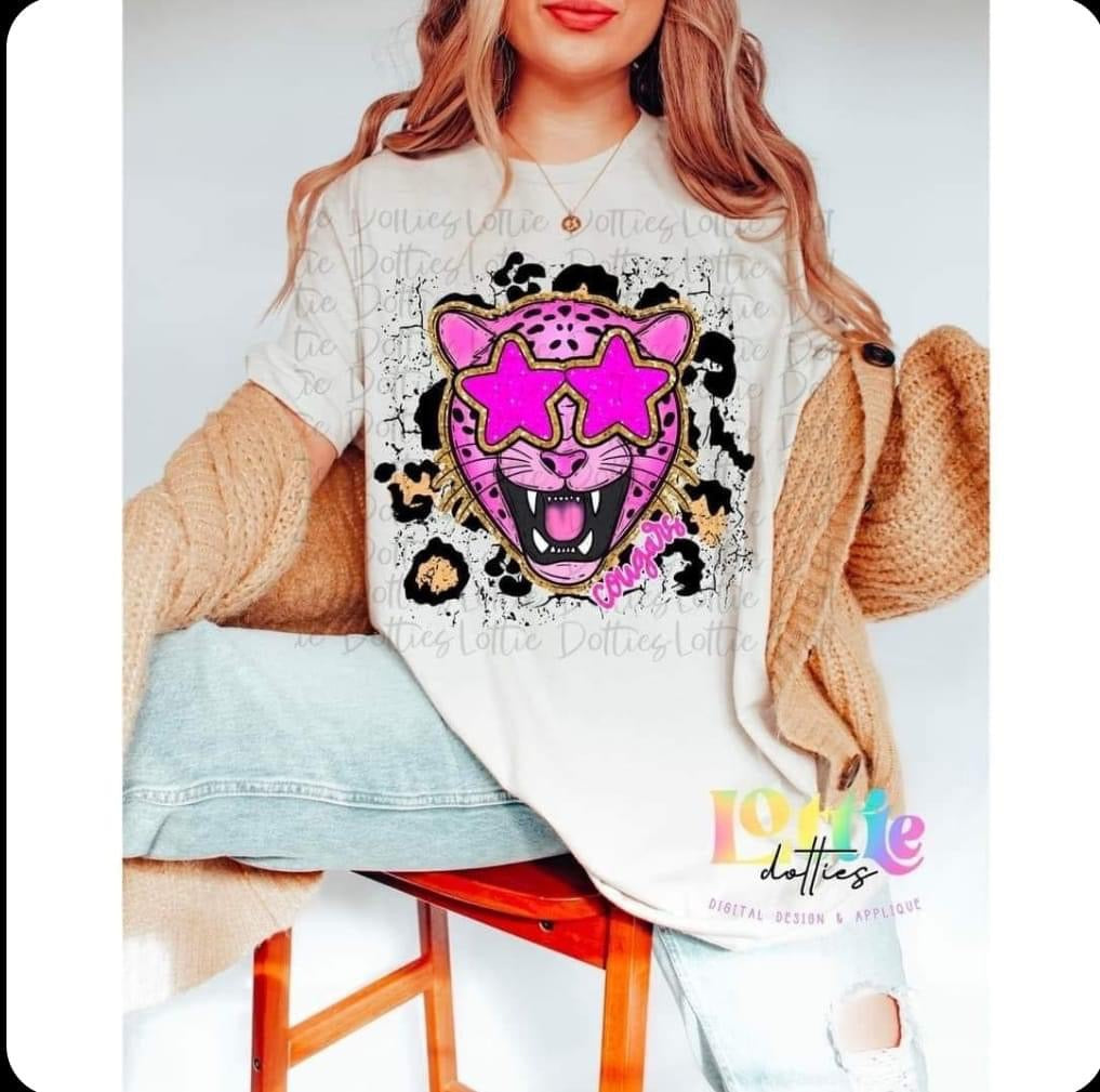 Cougars Png - Cougars Sublimation - Digital Download - Pink