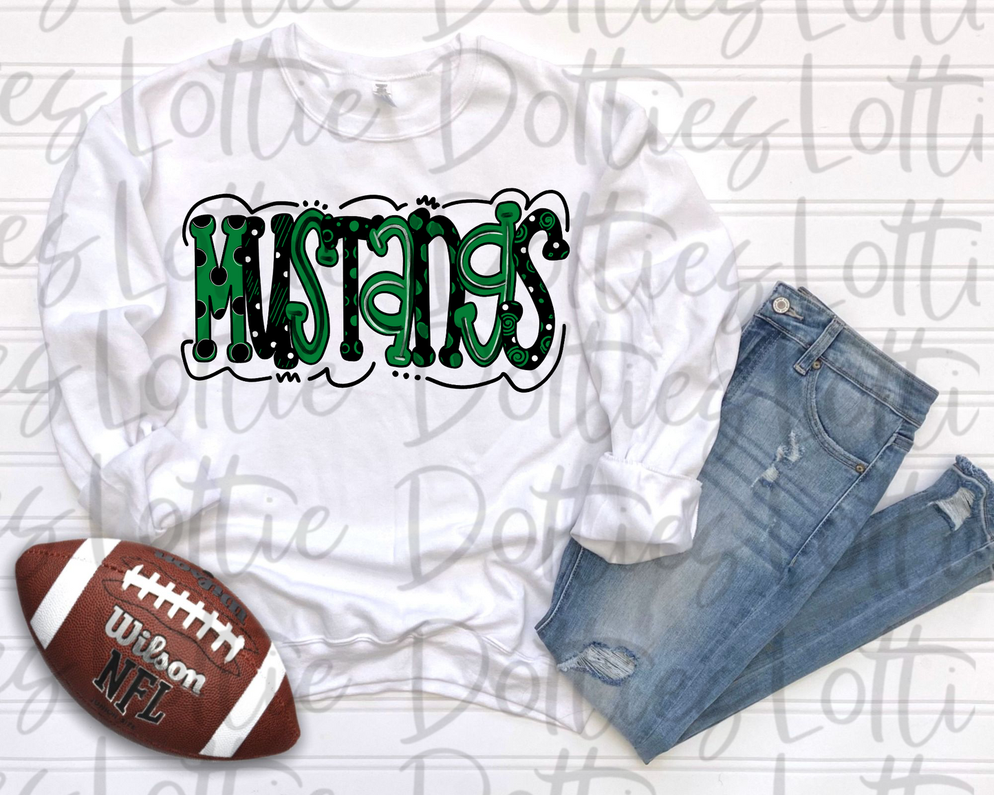 Mustangs PNG - Mustangs sublimation design - Digital Download - Green and Black