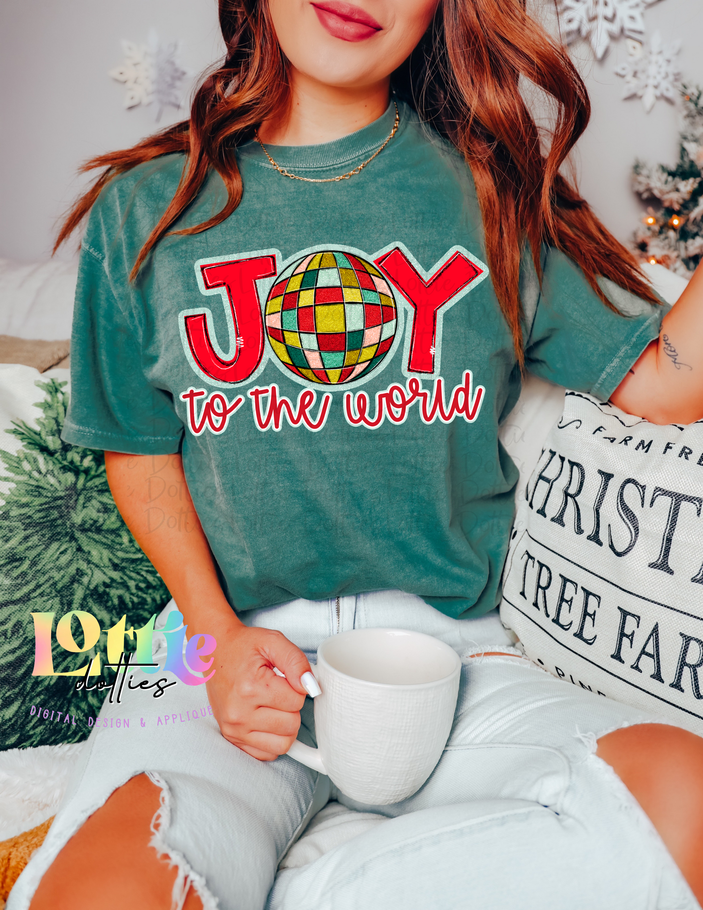 Joy To The World Png - Christmas Sublimation Design - Digital Download - Red