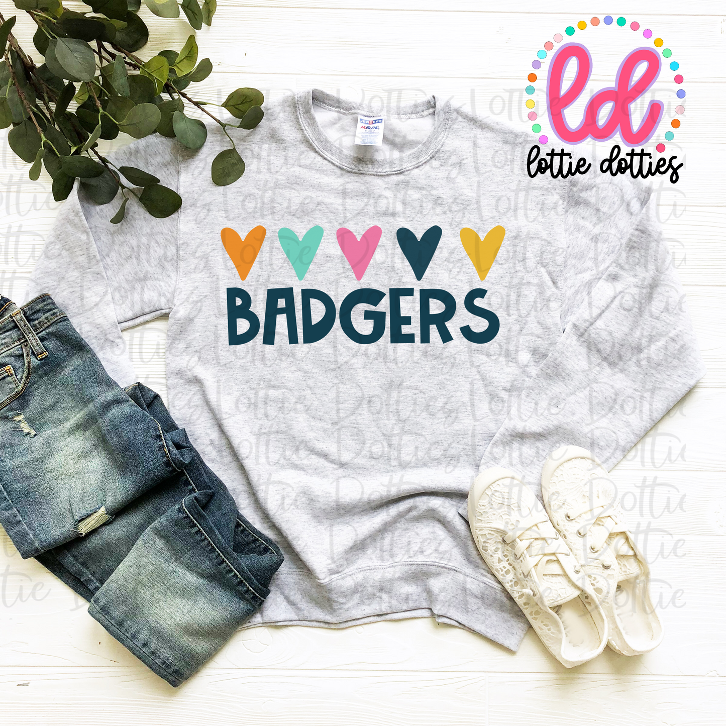 Badgers PNG - Badgers Sublimation design - Digital Download - Hearts