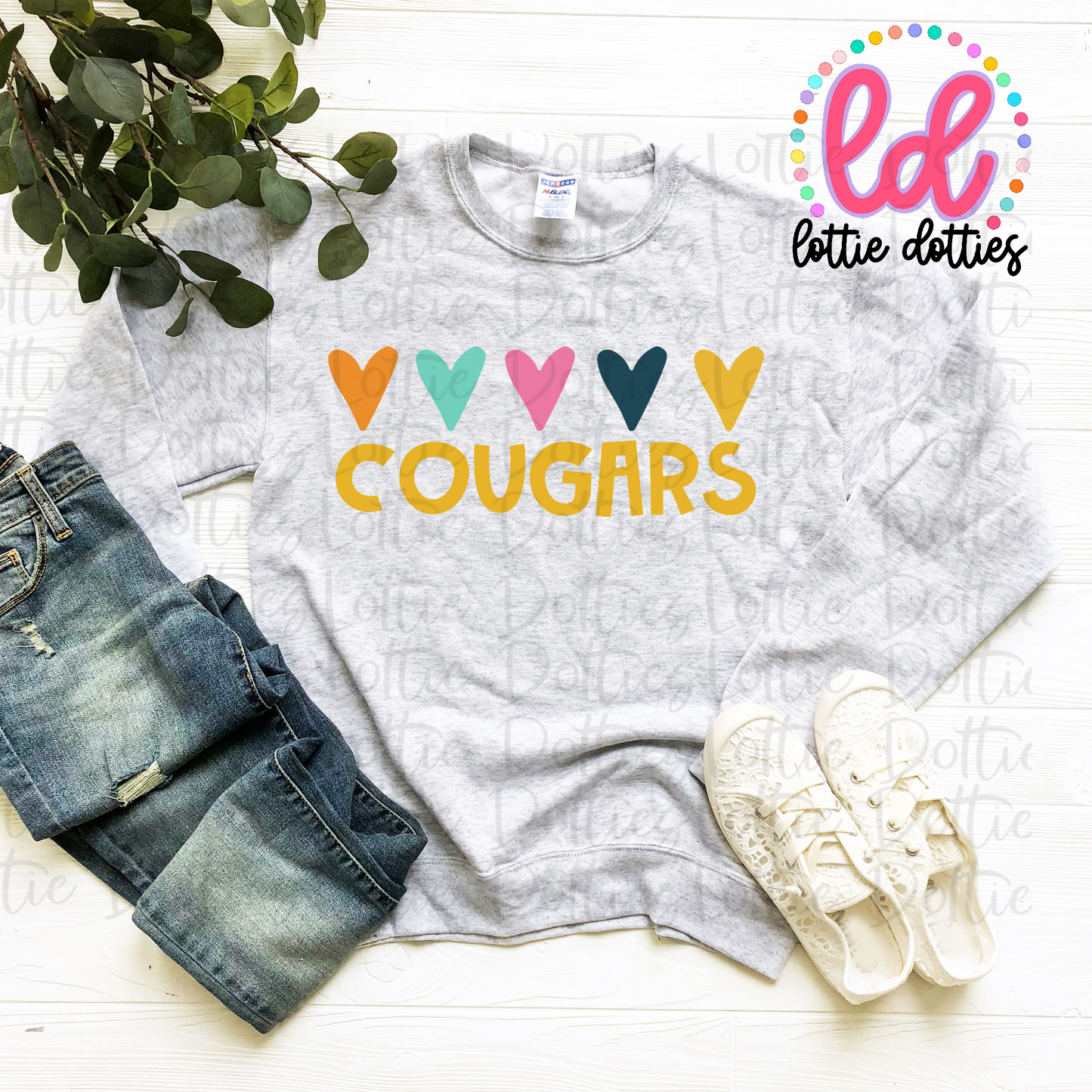Cougars Png - Cougars Sublimation- Digital Download - Hearts