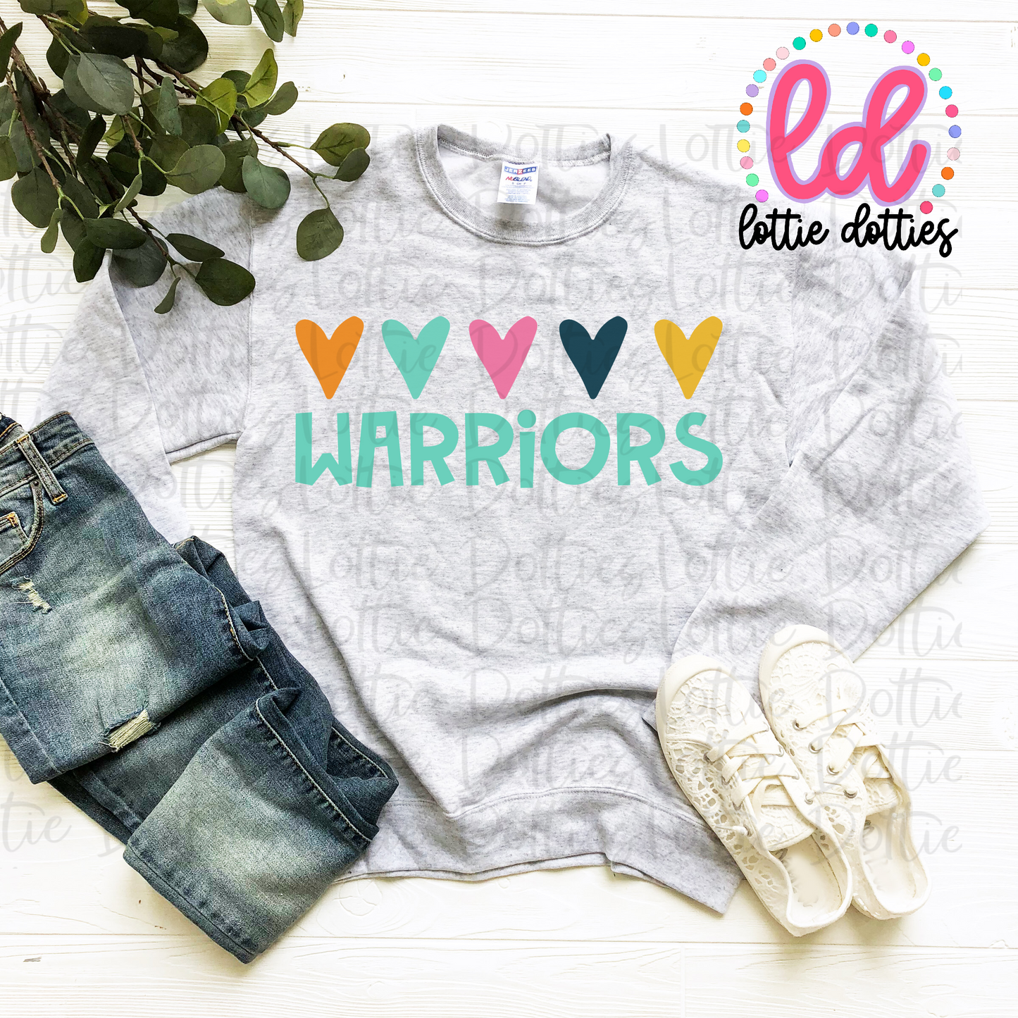 Warrior Png - Mascot Sublimation Design - Digital Download -Hearts