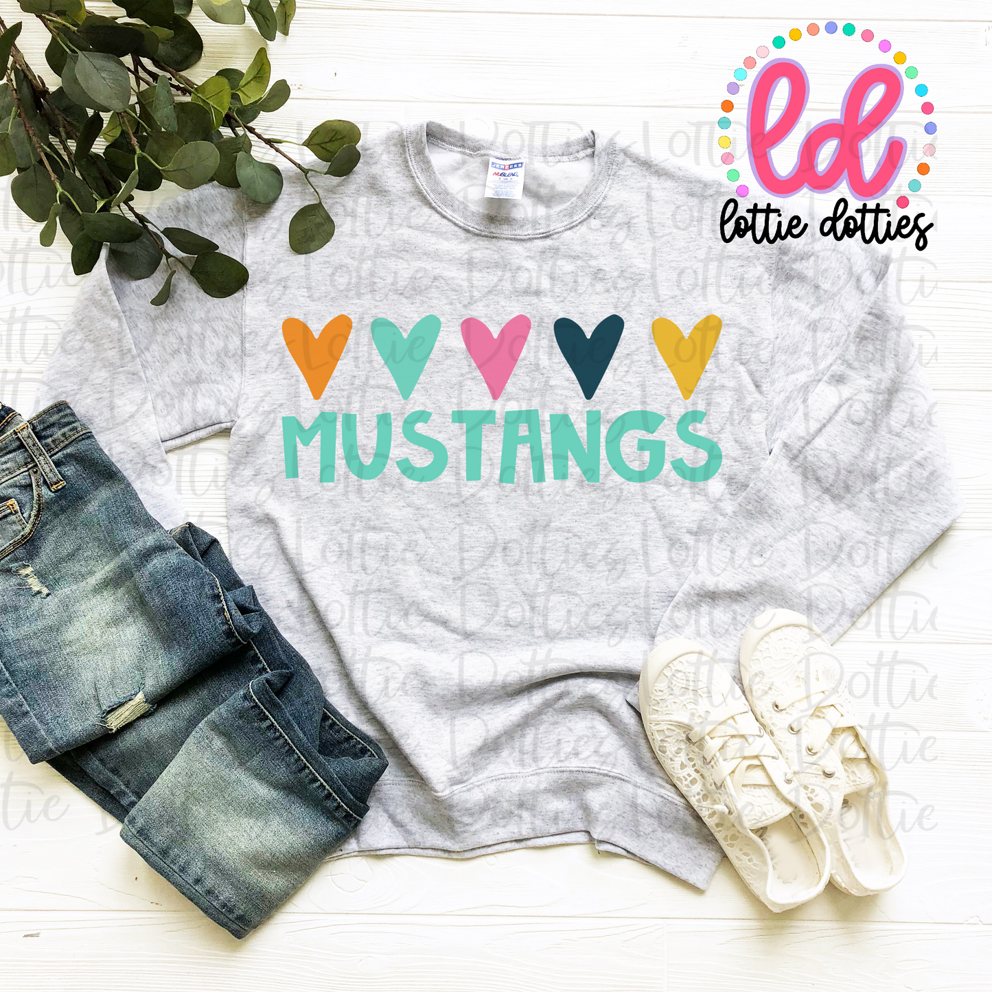 Mustangs PNG - Mustangs sublimation design - Digital Download - Hearts