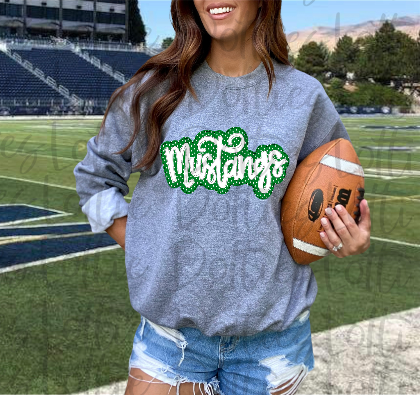 Mustangs PNG - Mustangs sublimation design - Digital Download - Green
