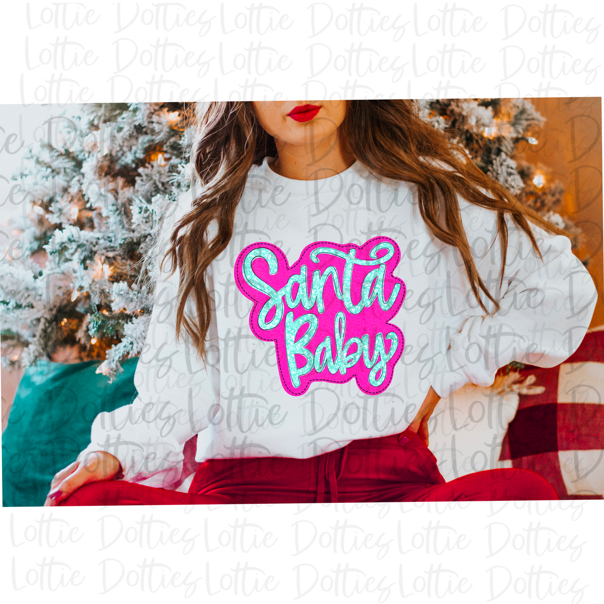 Pink Santa Baby Stanly DTF Transfer – Polylush