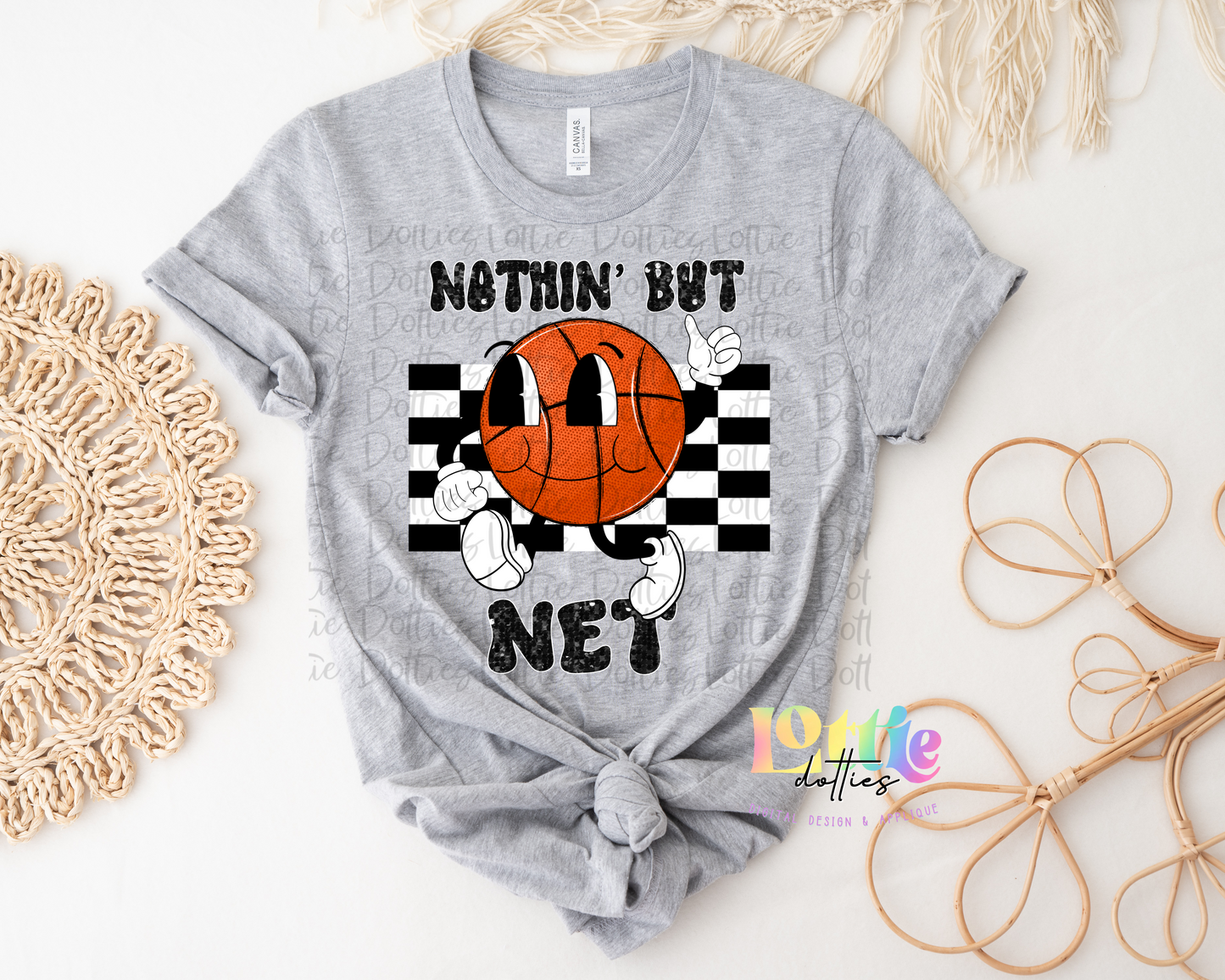 Nothin’ But Net PNG - Basketball Sublimation design - Digital Download -Leo