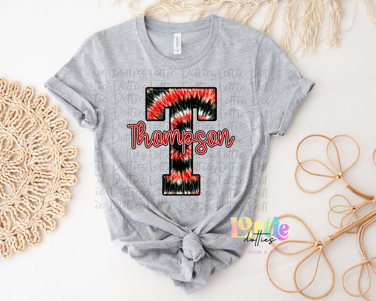 T - Thomspon Png - Mascot Sublimation Design - Digital Download - Black and Red