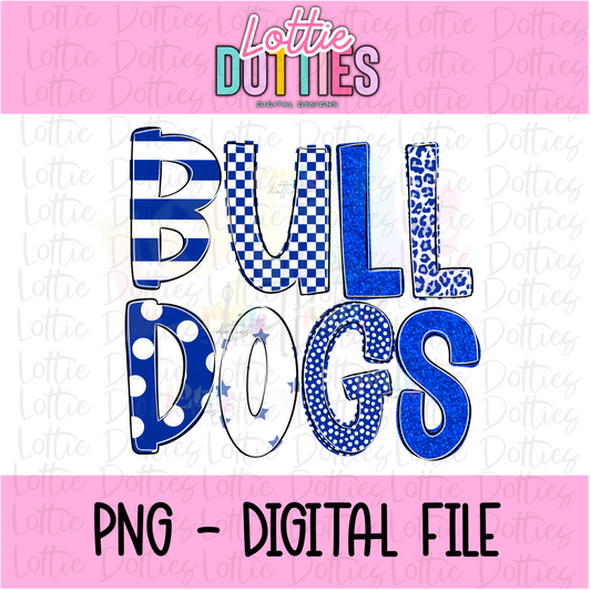 Bulldogs Png | Bulldogs design | Digital Download | Blue and white