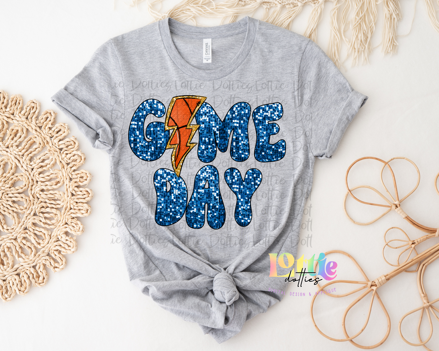 Game Day PNG - Game Day Sublimation - Digital Download - Royal Sequin