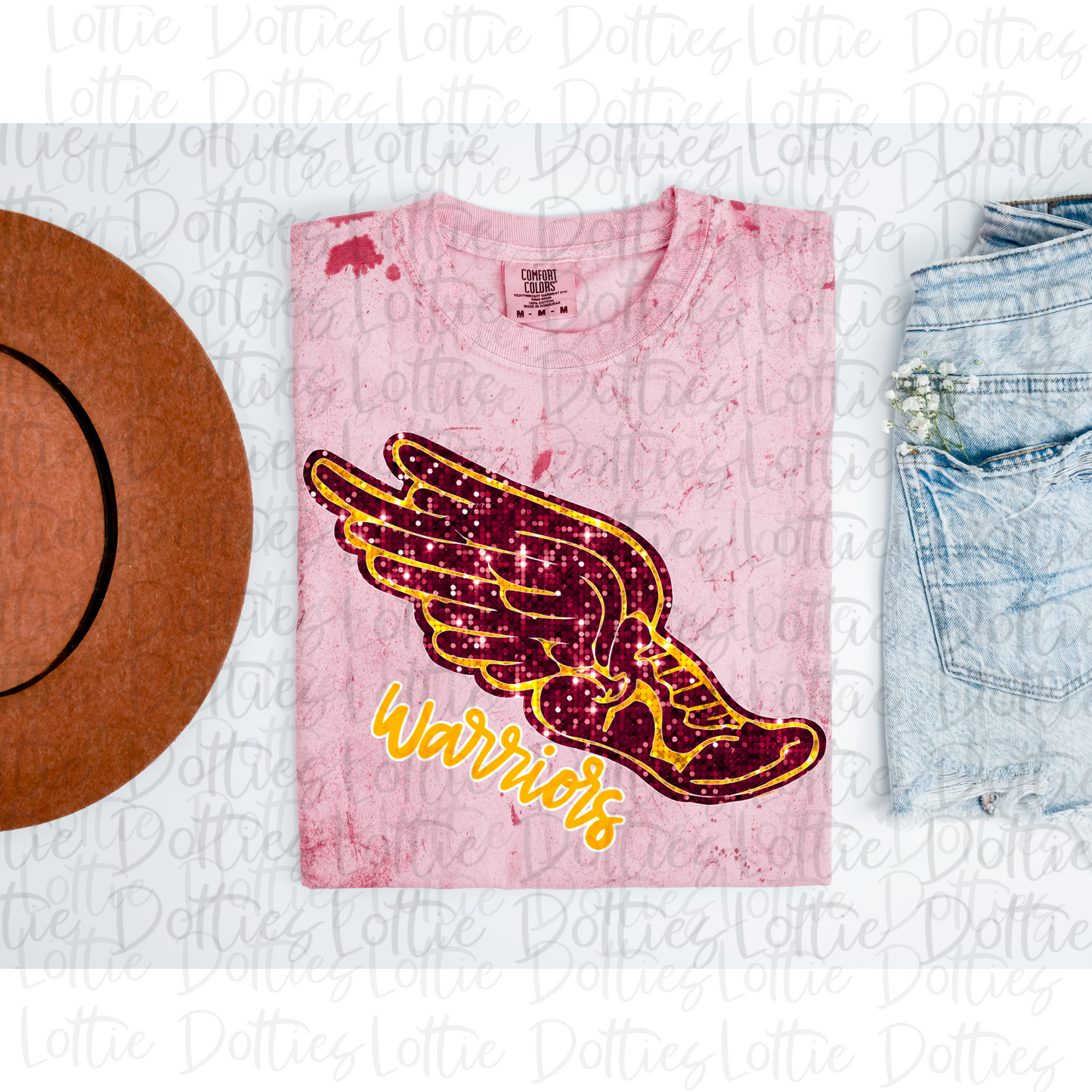 Warrior Png - Track Shoe Sublimation Design - Digital Download - Maroon and Gold