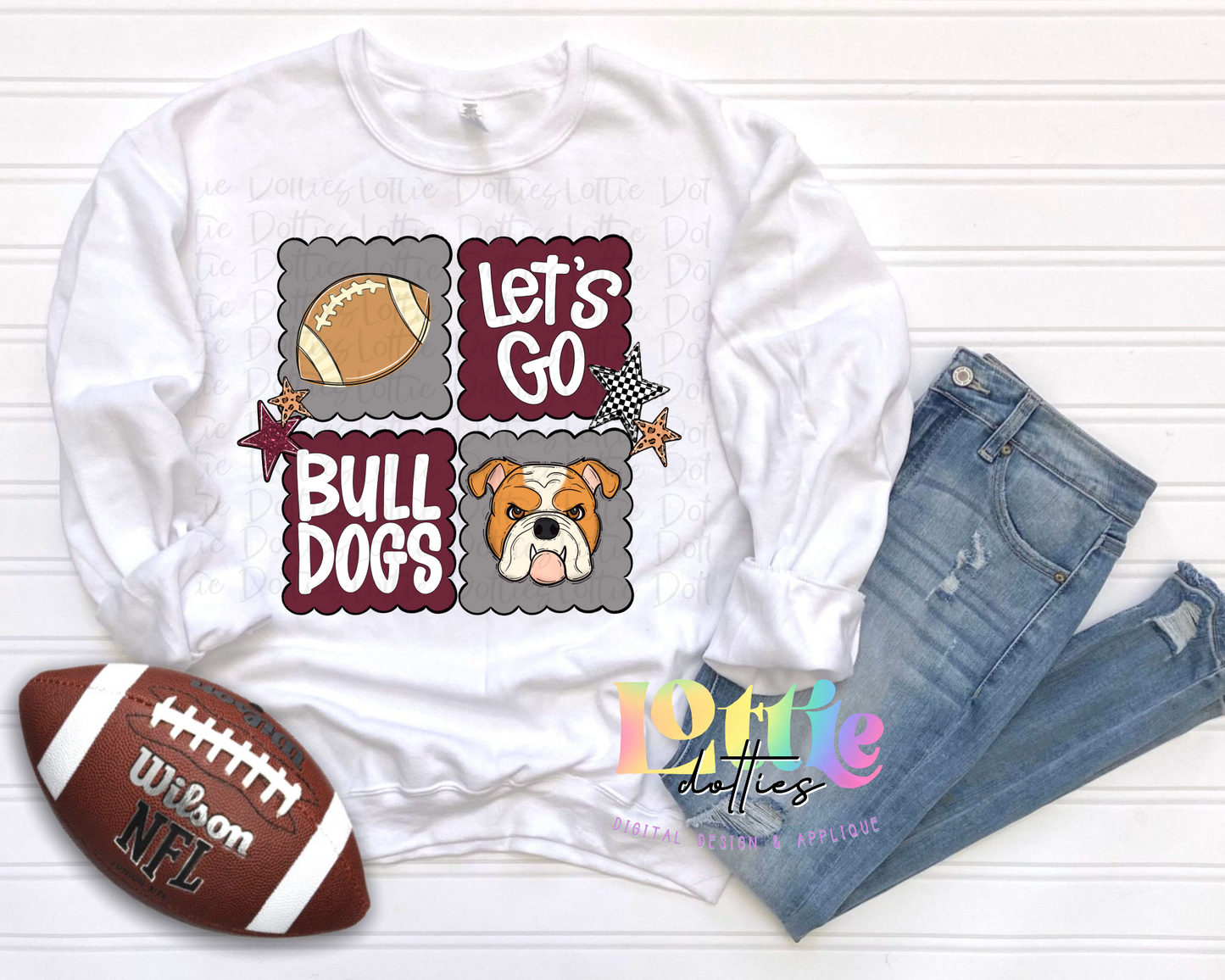 Bulldogs | PNG | Bulldogs | Digital Download |Maroon and gray