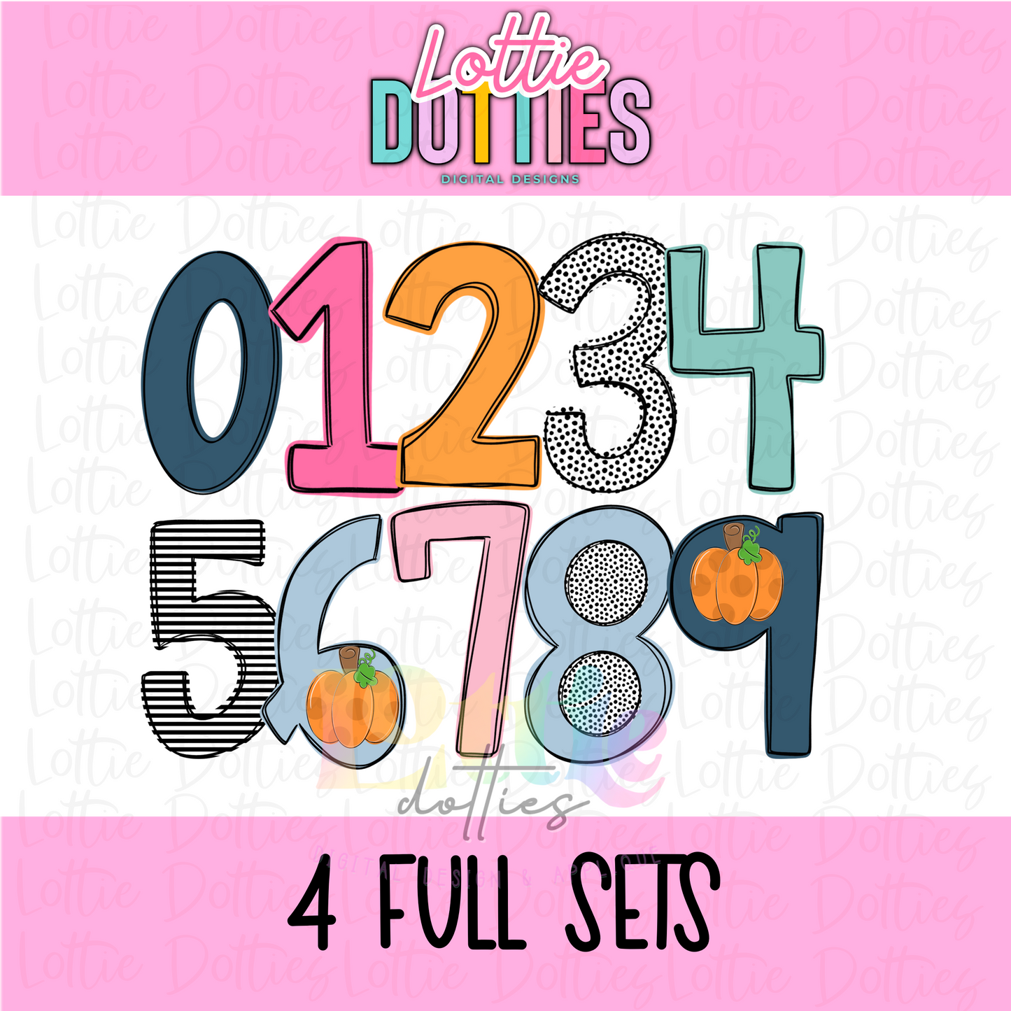 Pumpkin Numbers - Alpha Pack - Alphabet Clipart - Instant Download - Number Alpha Pack
