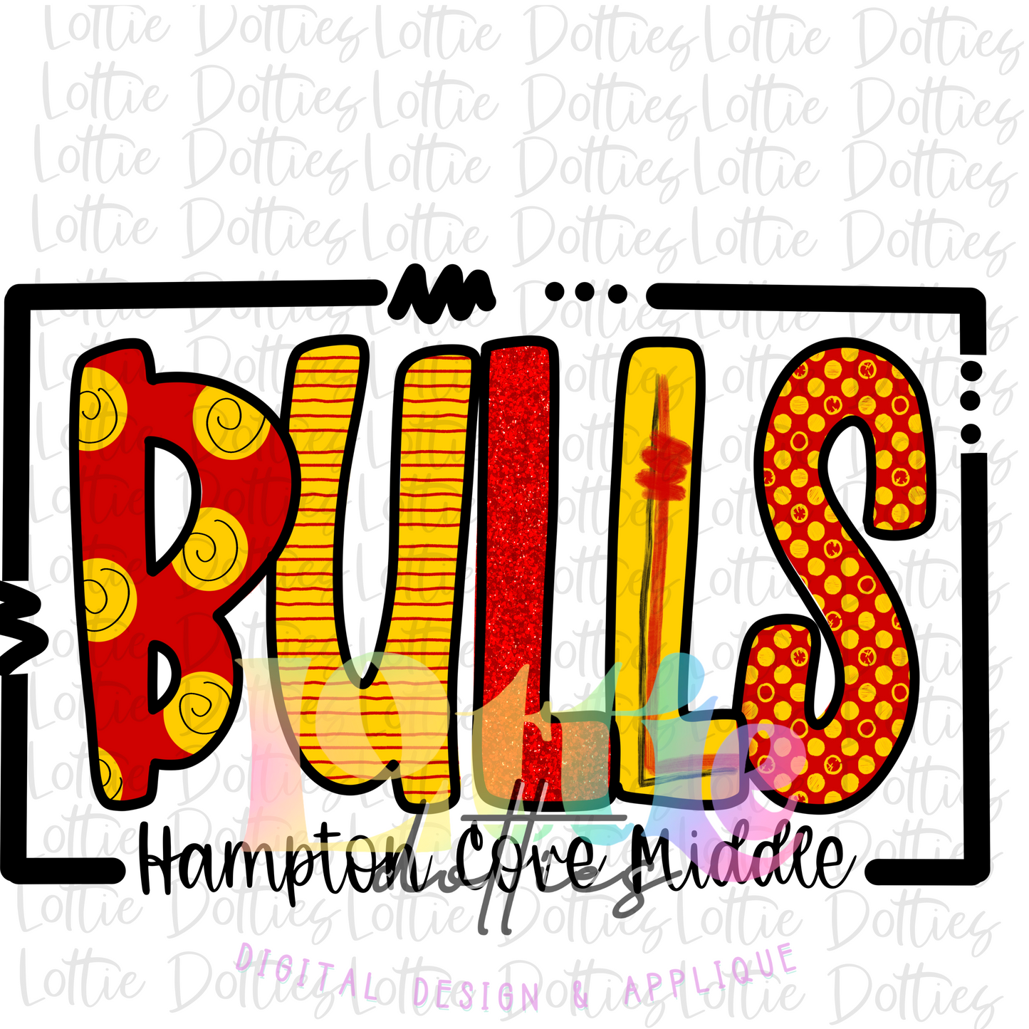 Bulls PNG - Bulls Hampton Cove Middle Sublimation - Digital Download