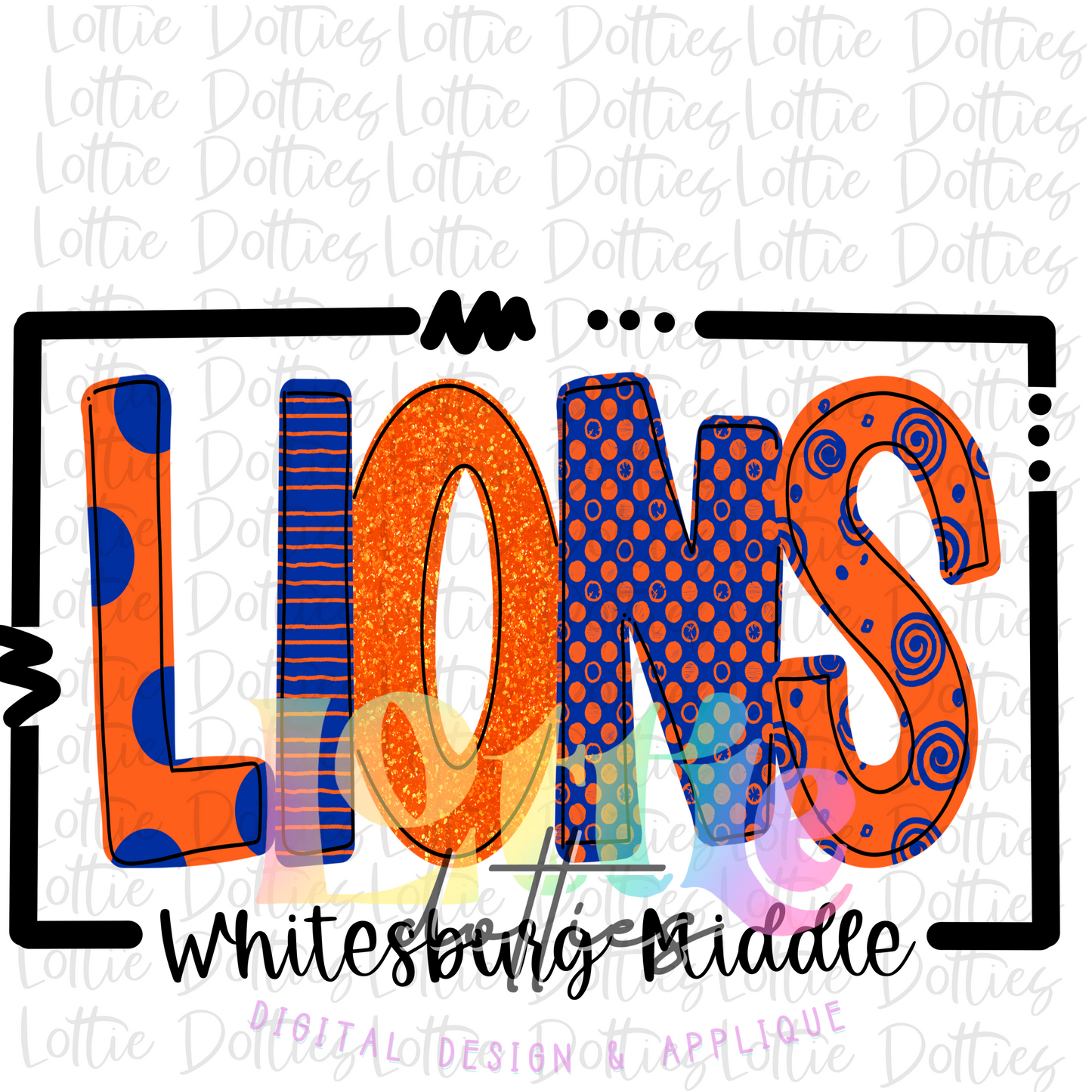 Lions PNG - Lions Whitesburg Middle Sublimation - Digital Download