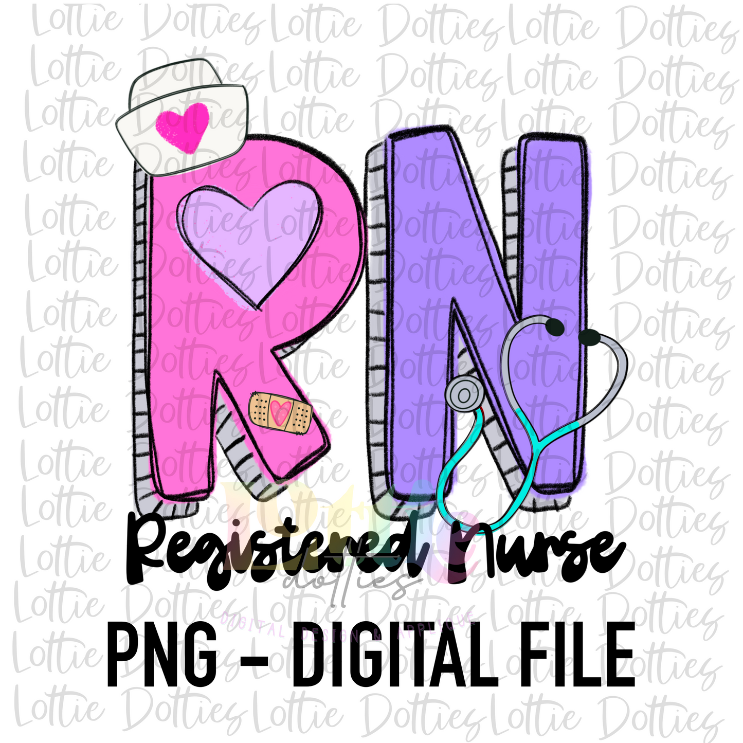 RN Png - RN Sublimation Design - Digital Download
