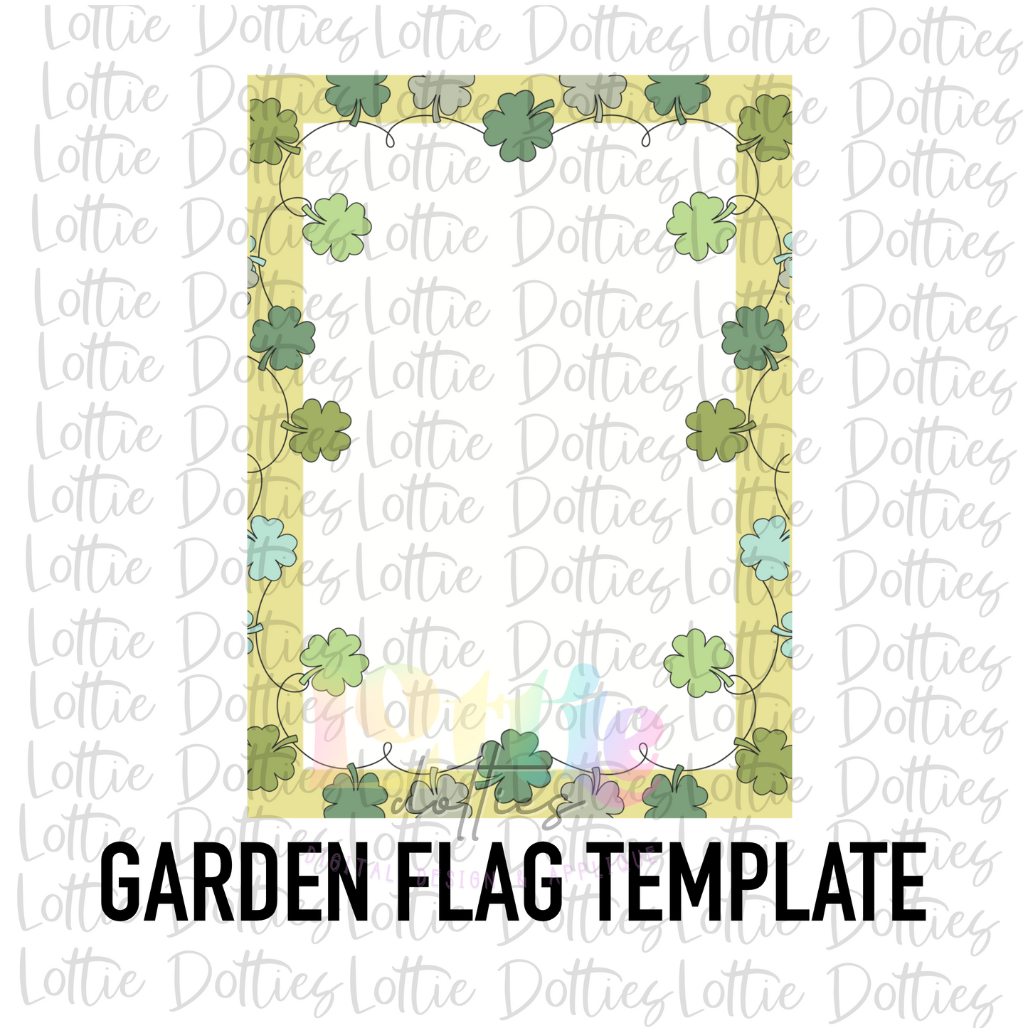 Blank St. Patrick’s Flag PNG - Mardi Gras Sublimation - Digital Download