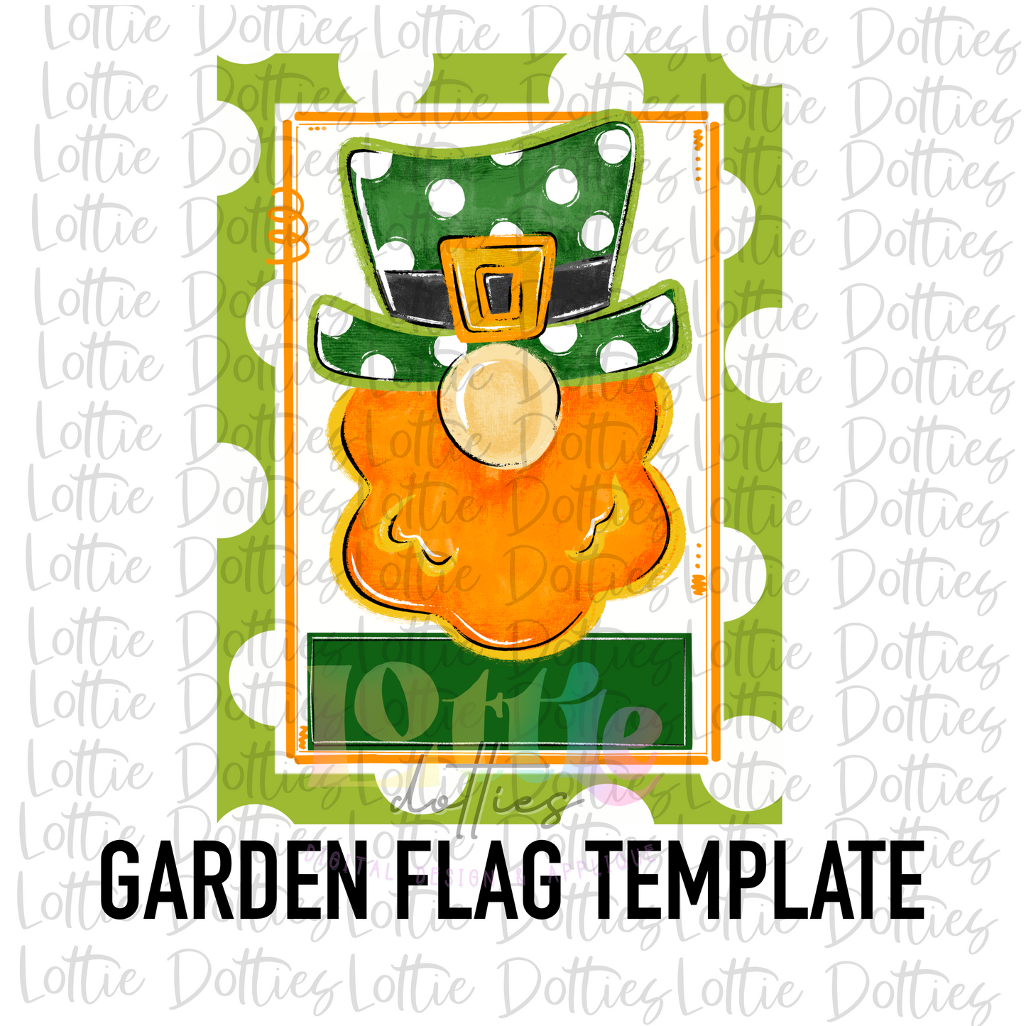 Leprechaun Flag PNG - Mardi Gras Sublimation - Digital Download