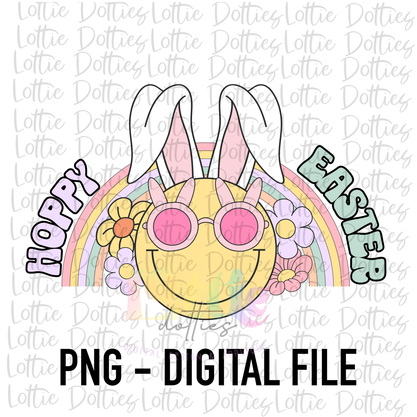 Hoppy Easter PNG - Easter Sublimation - Digital Download