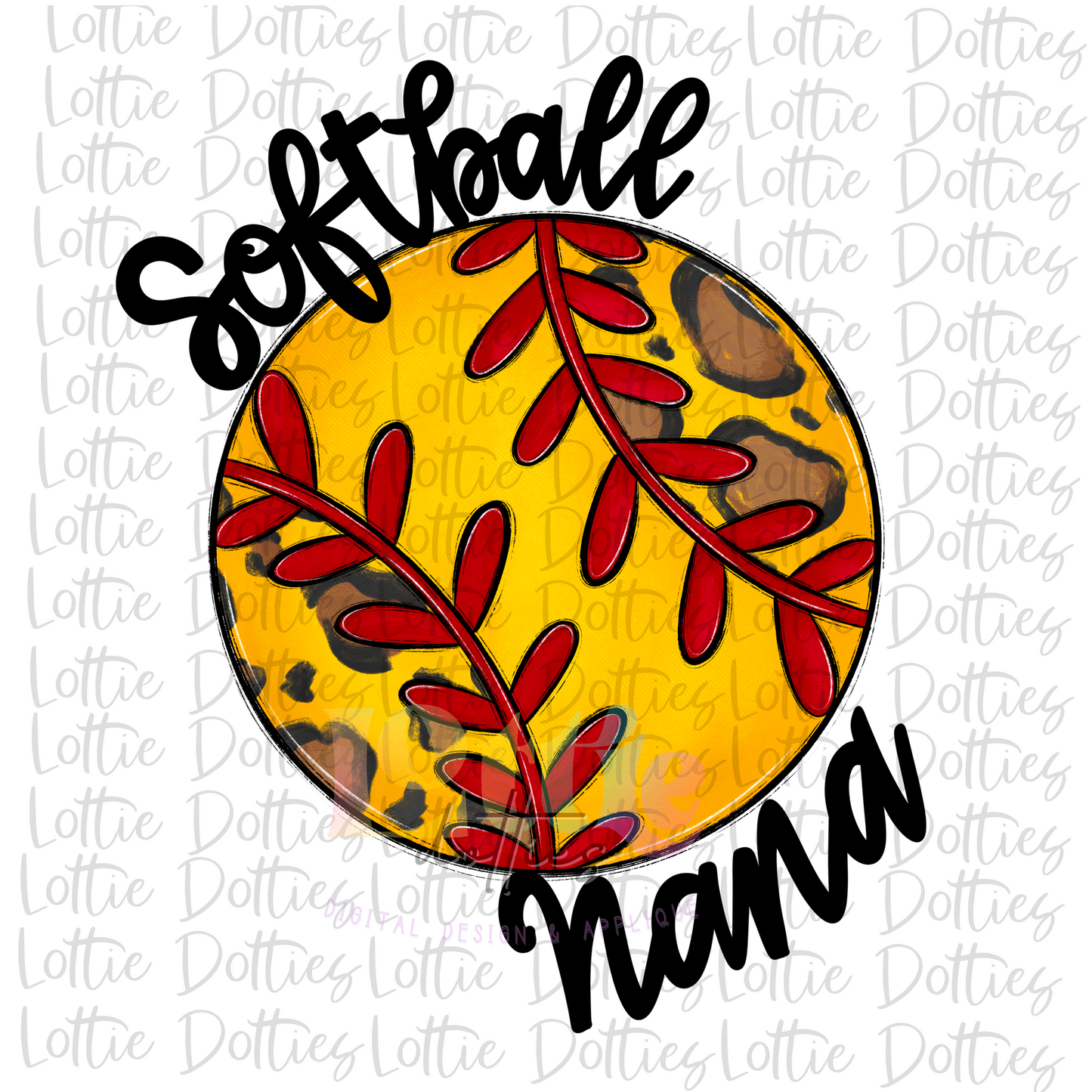 Softball Nana Png - Baseball Sublimation - Digital Download