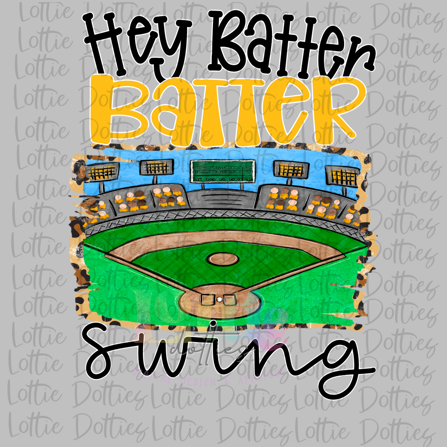 Hey Batter Batter PNG - Sublimation - Digital Download - Black and Gold