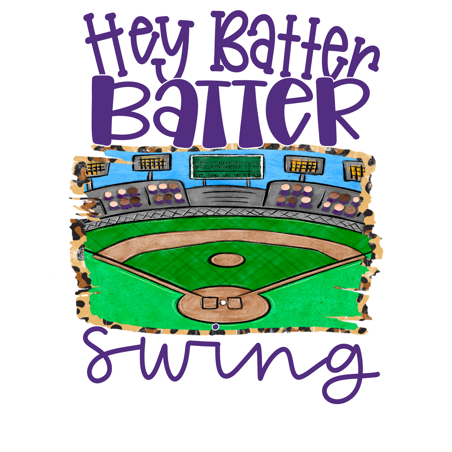 Hey Batter Batter PNG - Sublimation - Digital Download - Purple
