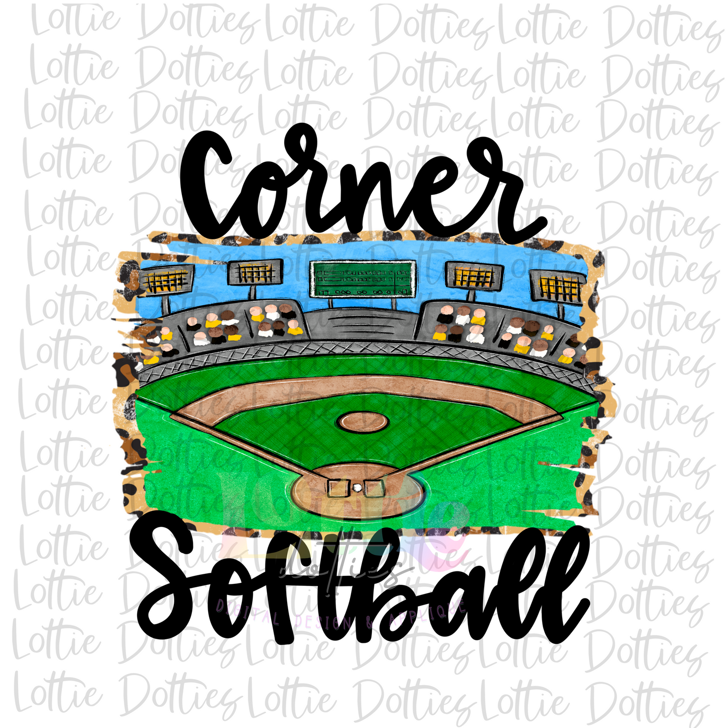 Corner Softball PNG- Corner Sublimation- Digital Download