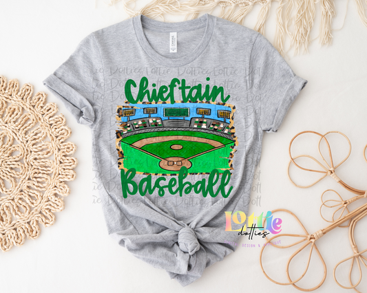 Chieftains Baseball Field PNG - Chieftains Baseball sublimation design - Digital Download - Green