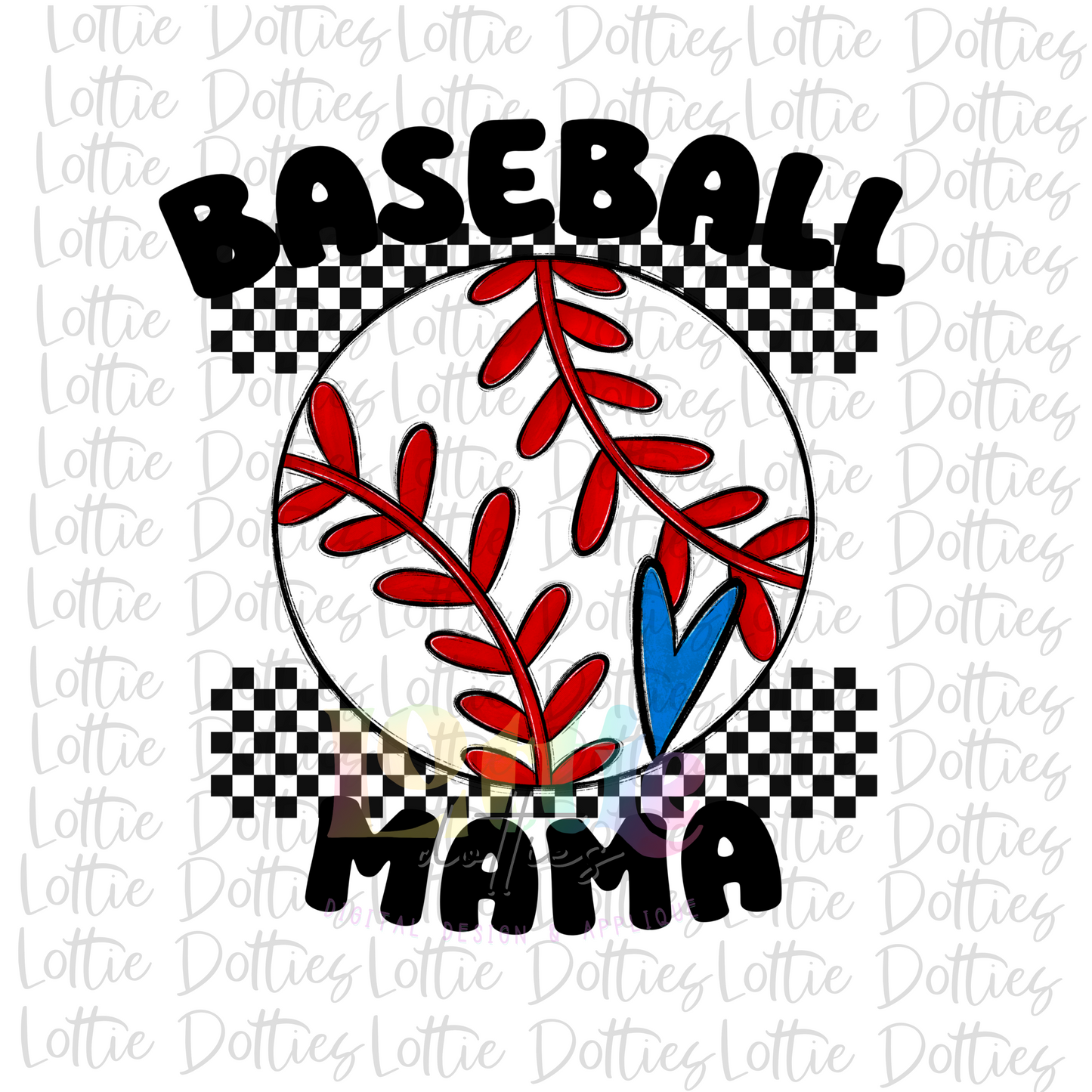 Baseball Mama Png - Baseball Design - Baseball Sublimation - Blue