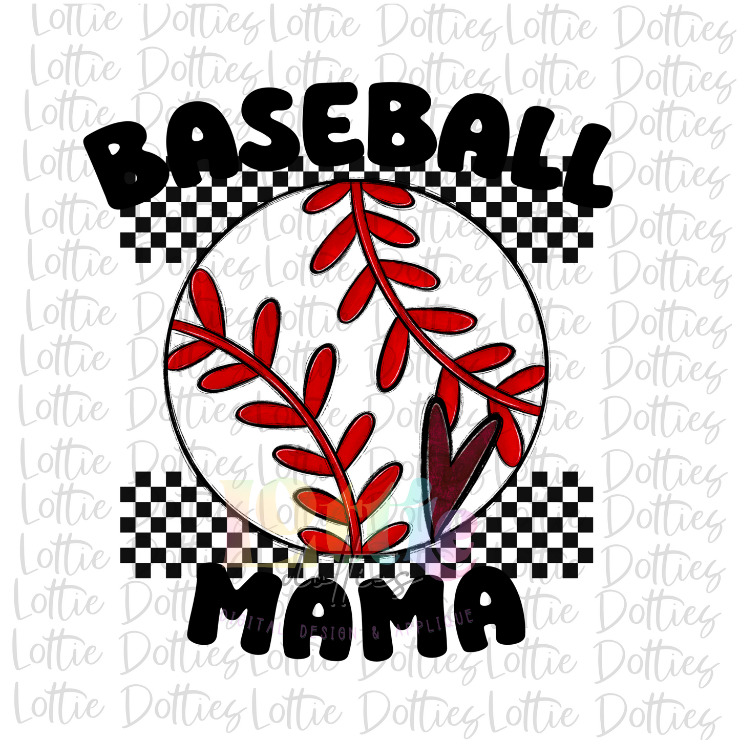 Baseball Mama Png - Baseball Design - Baseball Sublimation - Maroon