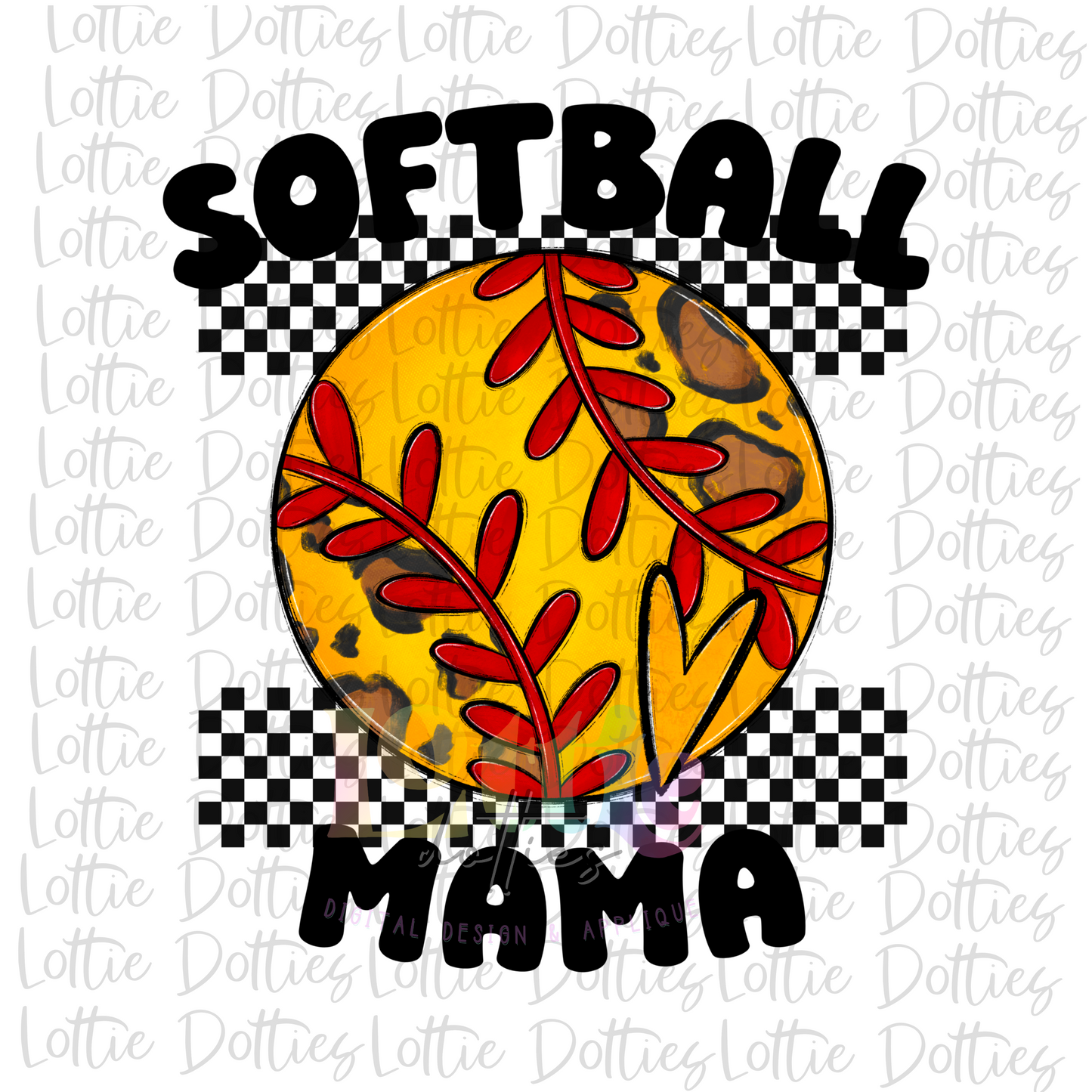 Softball Mama Png - Softball Sublimation - Instant Download - Digital Download - Gold