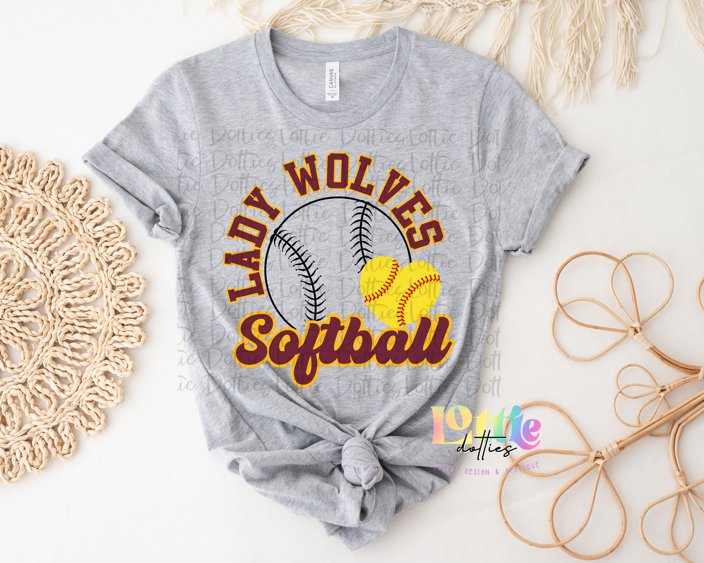 Lady Wolves Soflball PNG - Instant Download - Digital Download - Sublimation Design