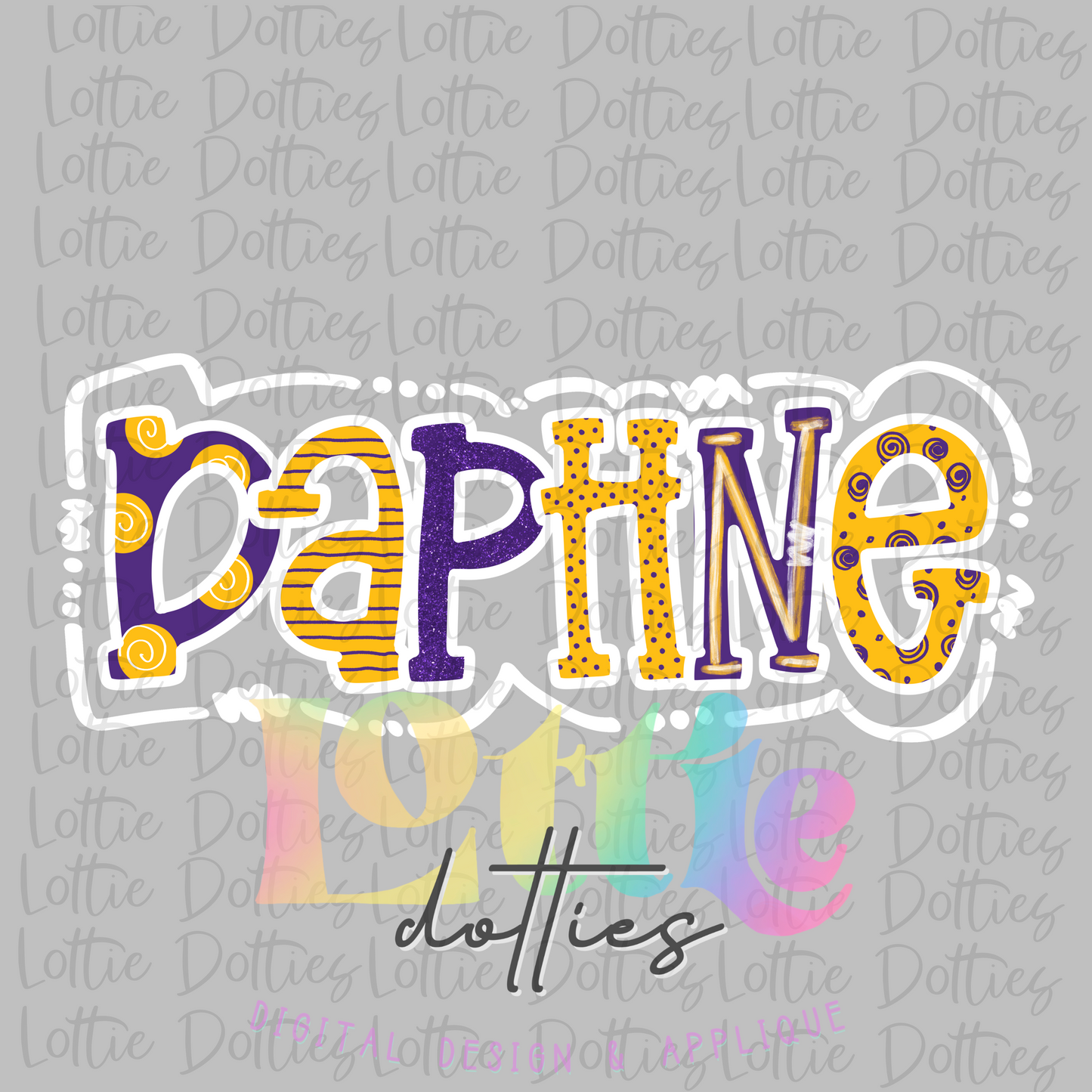 Daphne PNG - Daphne Sublimation design - Digital Download - Purple and Vegas Gold