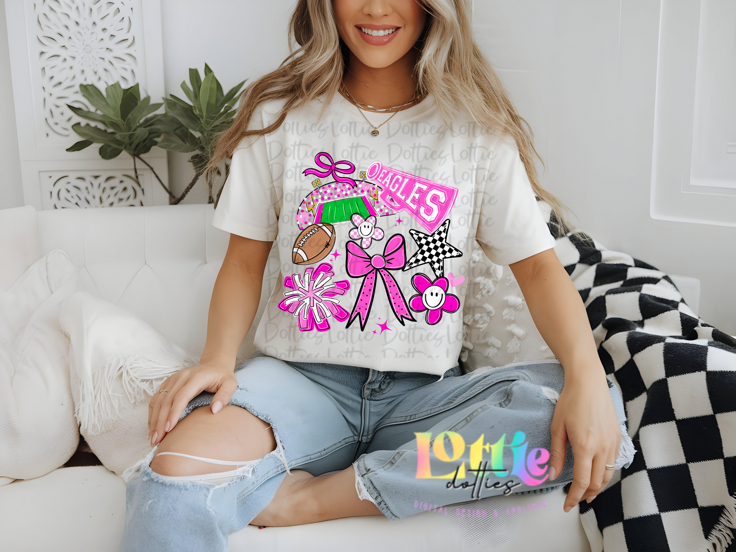 Pink out Eagles Bundle PNG | Pink Mascot designs | Digital Download