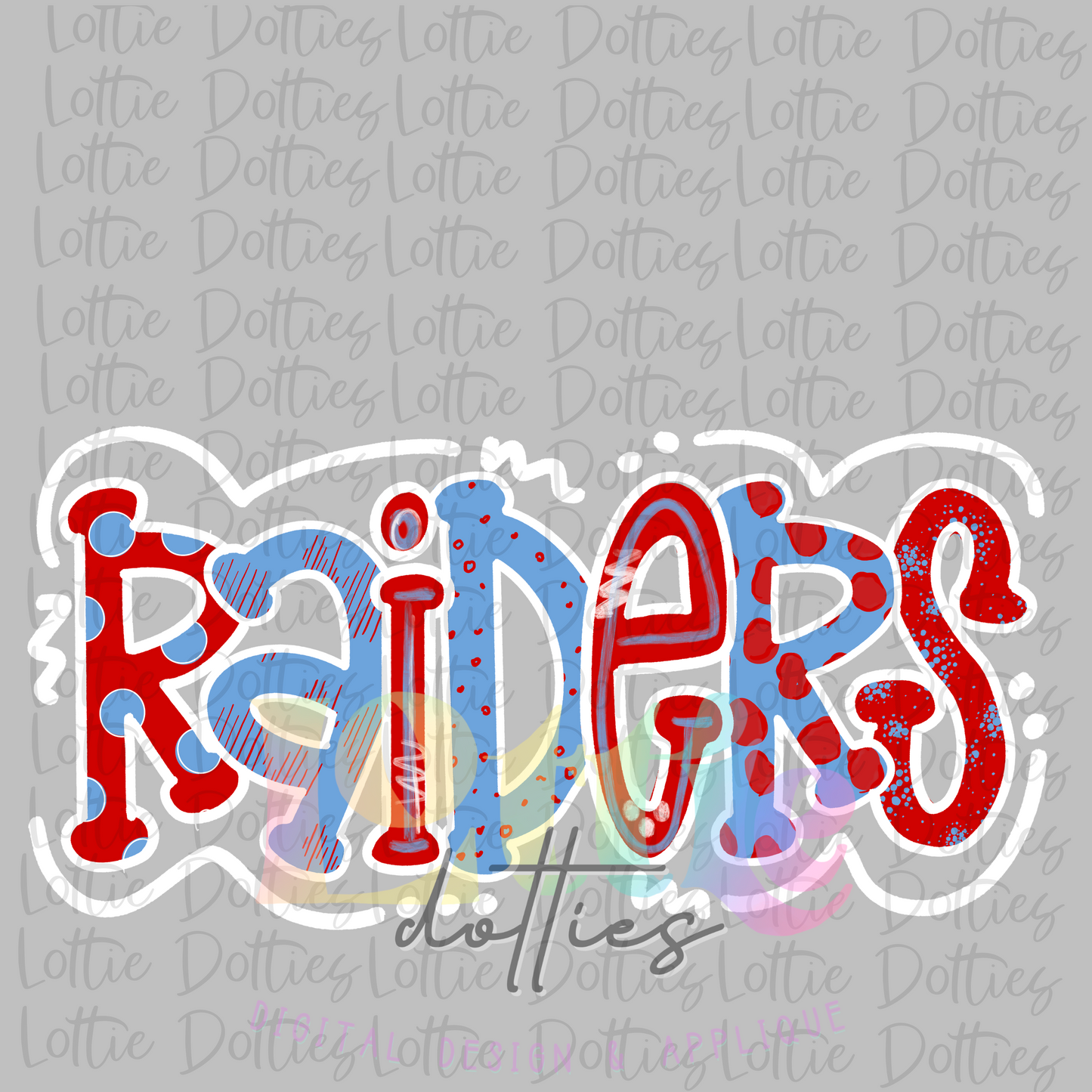 Raiders PNG - Digital Download - Raiders Sublimation Design - Columbia Blue and Red White Outline