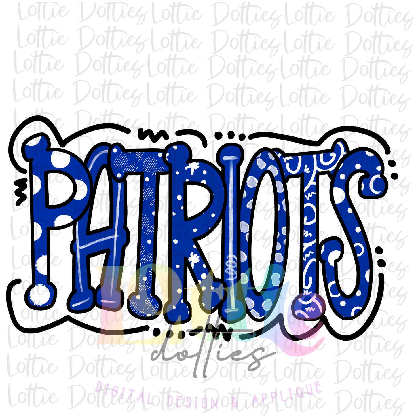 Patriots PNG - Patriots Sublimation Design - Digital Download - Royal