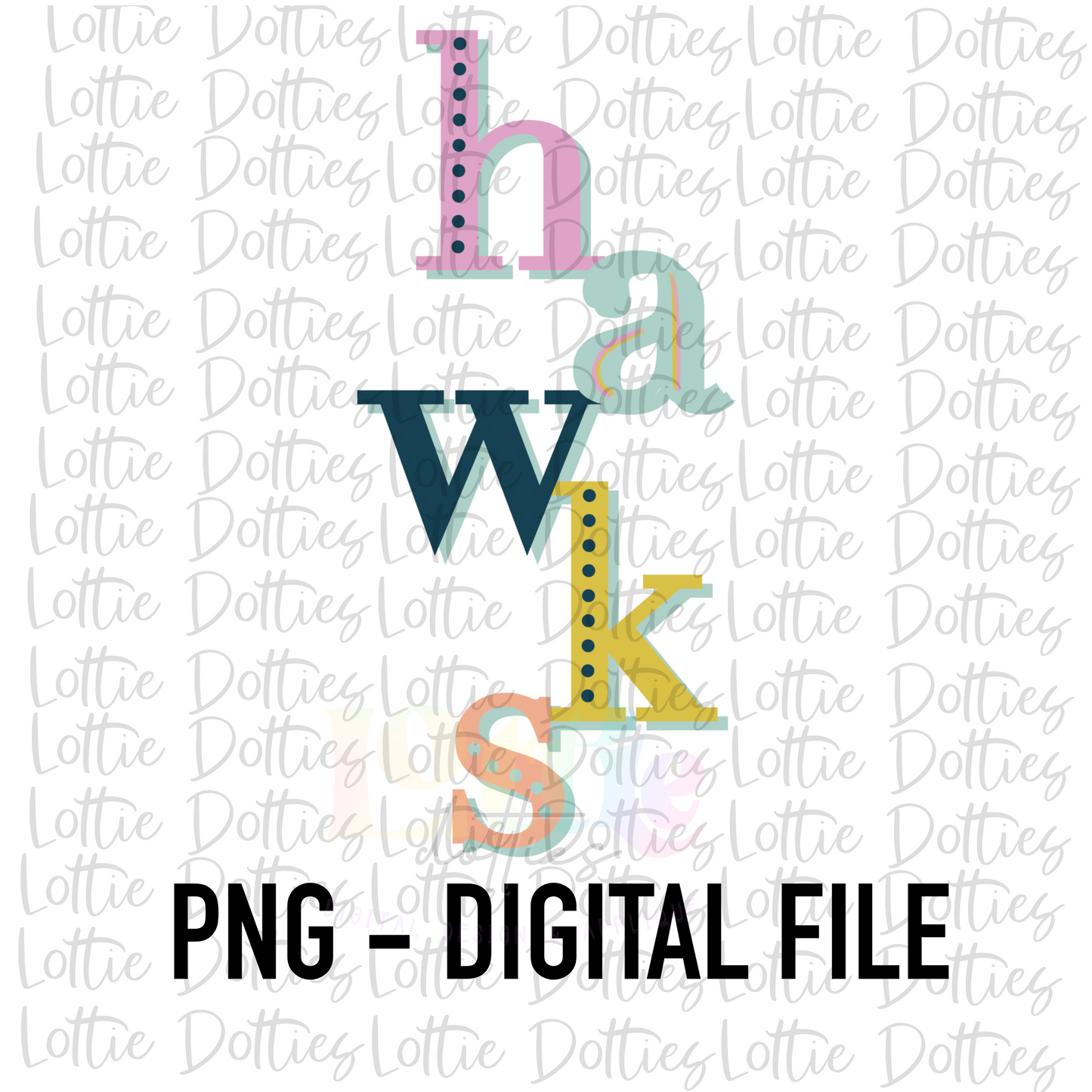 Hawks Png - Mascot Sublimation Design - Digital Download