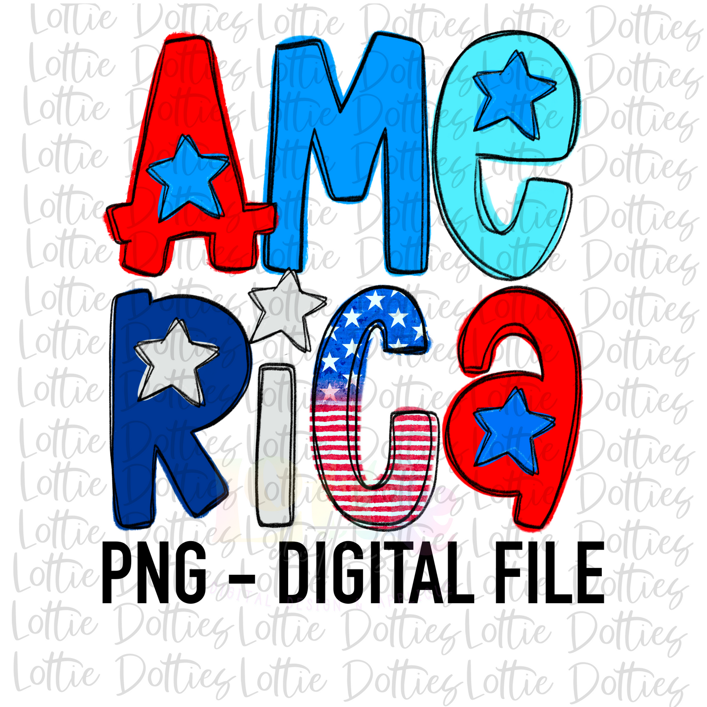 America Png - Patriotic Sublimation Designs - Digital Download