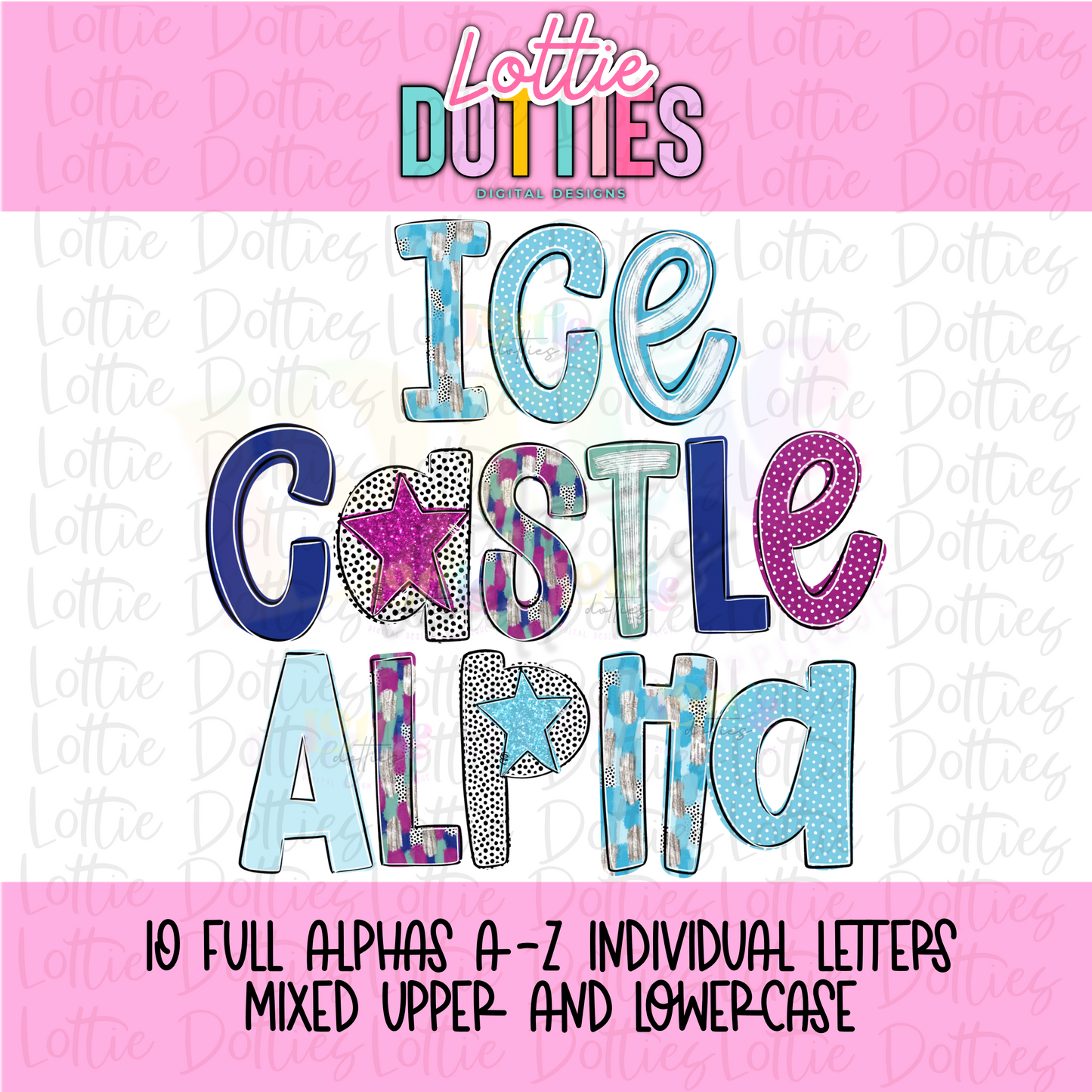 Ice castle Inspired Alphabet | Alpha Pack | Alphabet Clipart | Instant Download | Alpha Pack