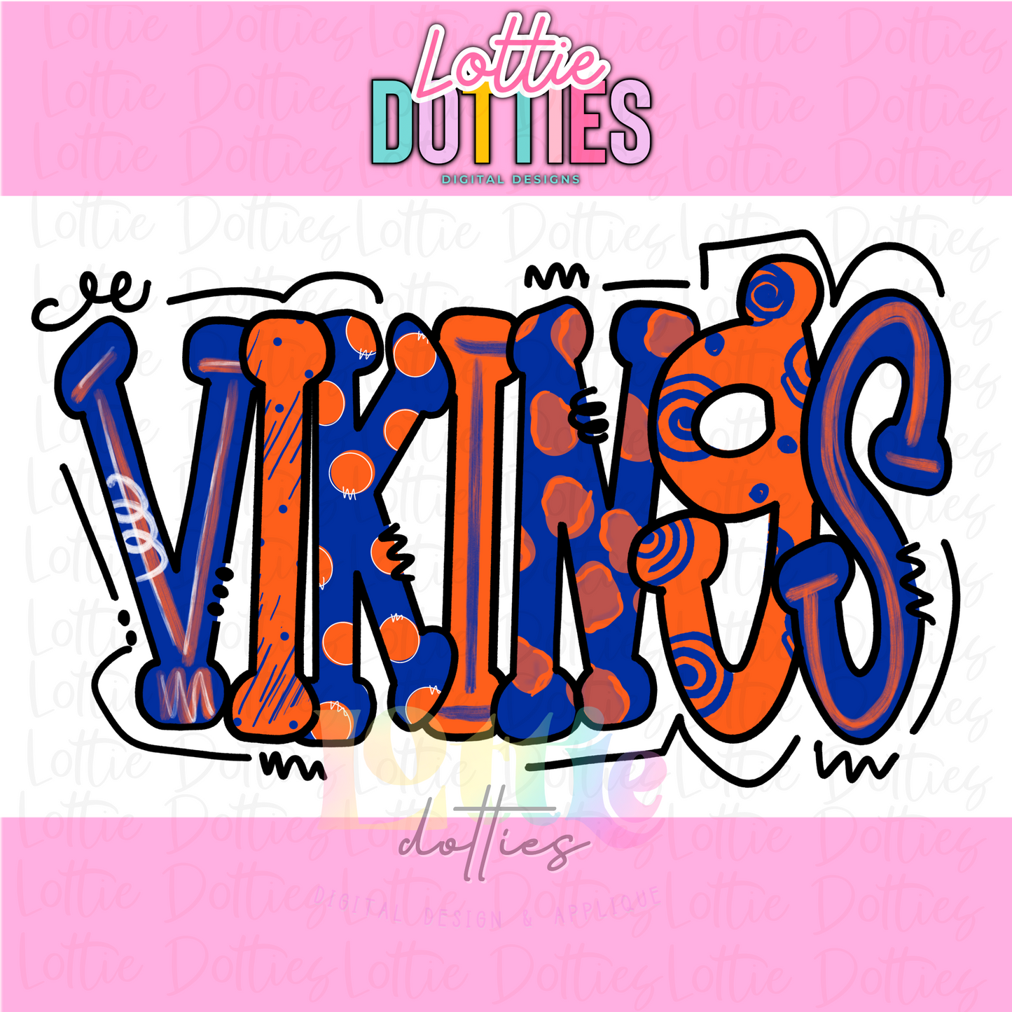 Vikings PNG - Vikings Sublimation design - Digital Download - Royal and Orange