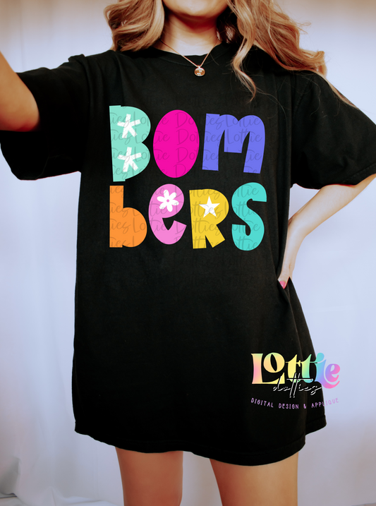 Bombers Png - Bombers Sublimation- Digital Download - colorful doodle mascot