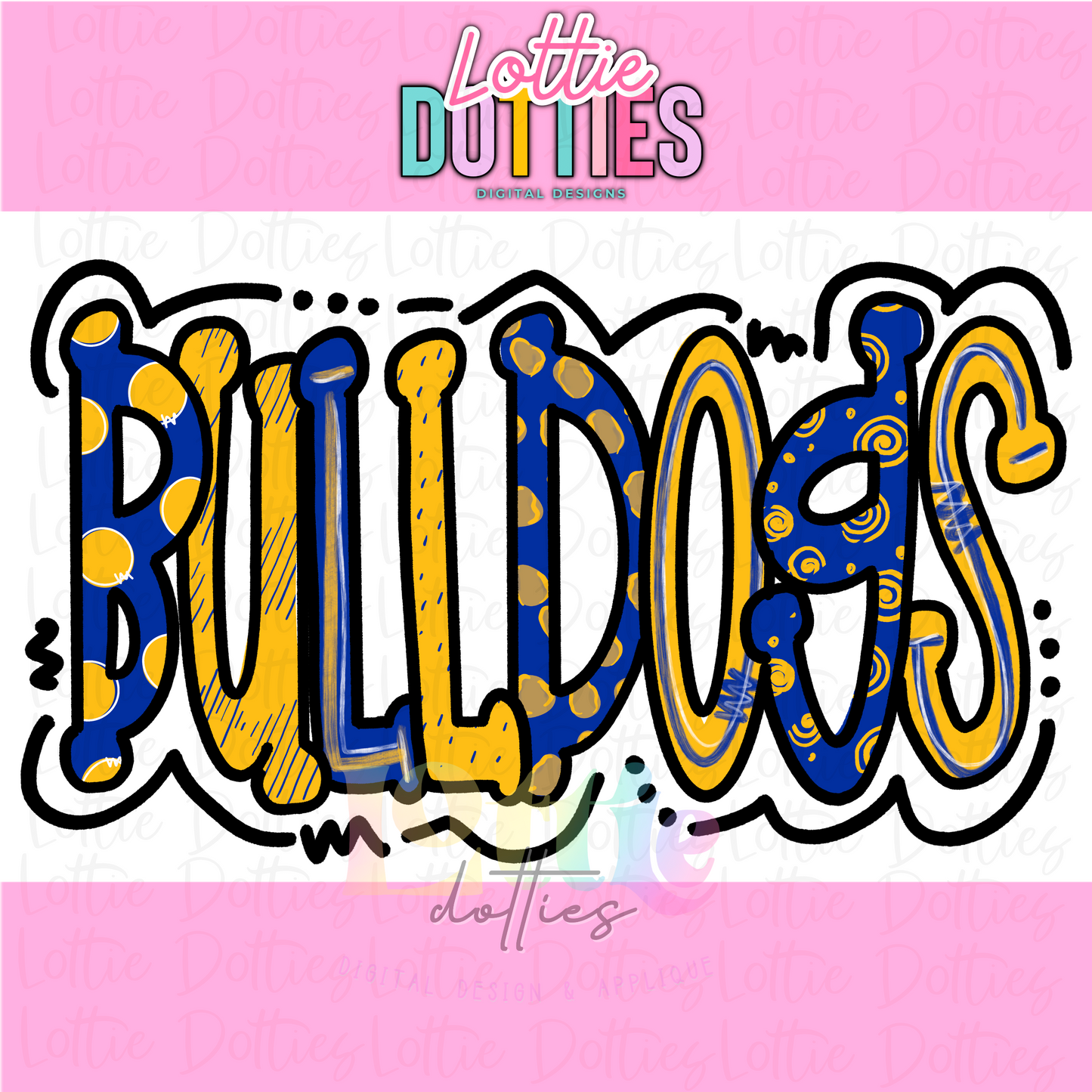 Bulldogs - PNG - Bulldogs sublimation design - Digital Download - Royal and Gold