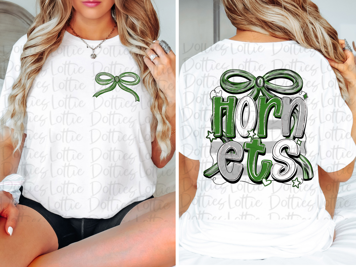 Hornets Poppy PNG - Hornets sublimation design - Digital Download - Bow Mascot Design