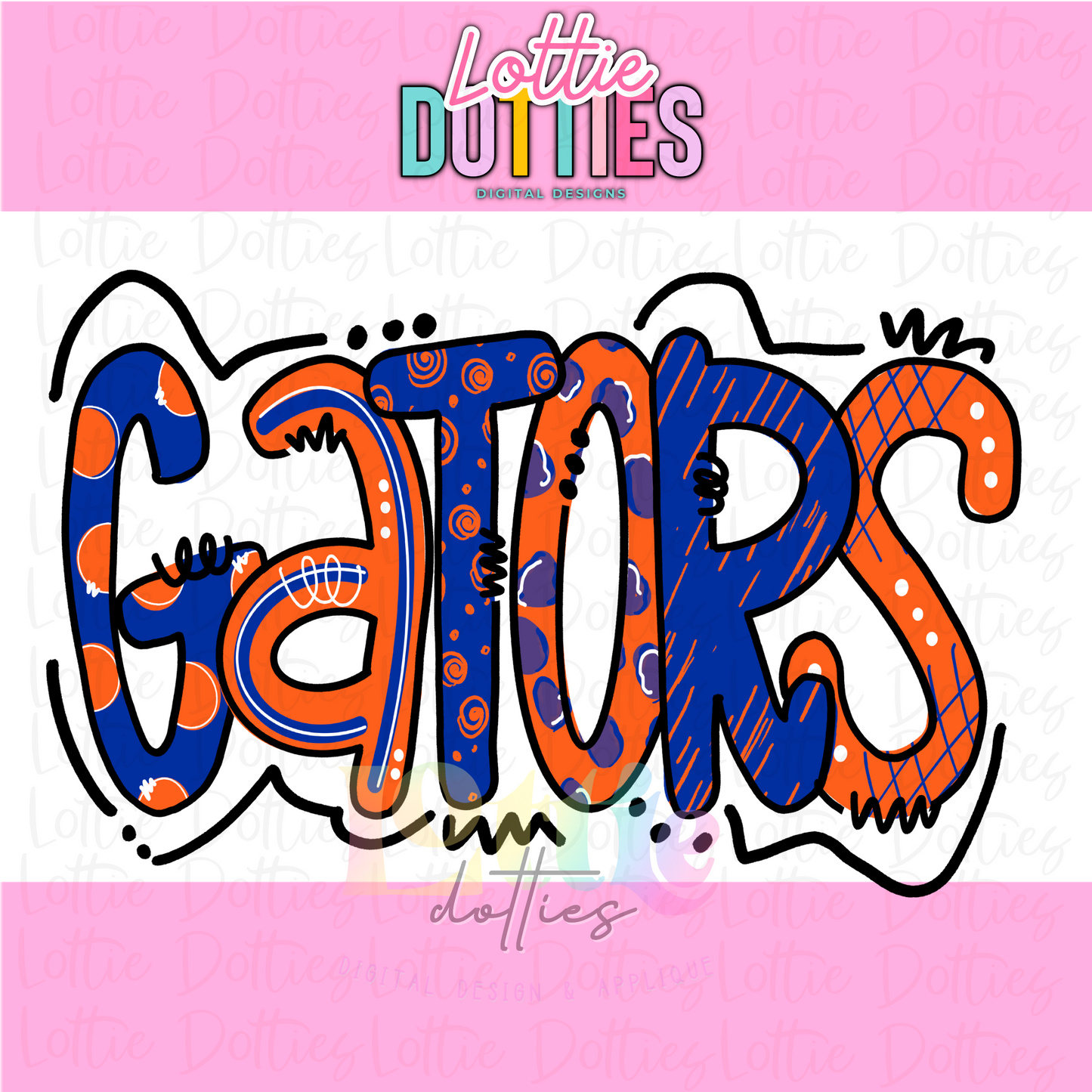 Gators PNG - Digital Download - Sublimation Design - Blue and Orange