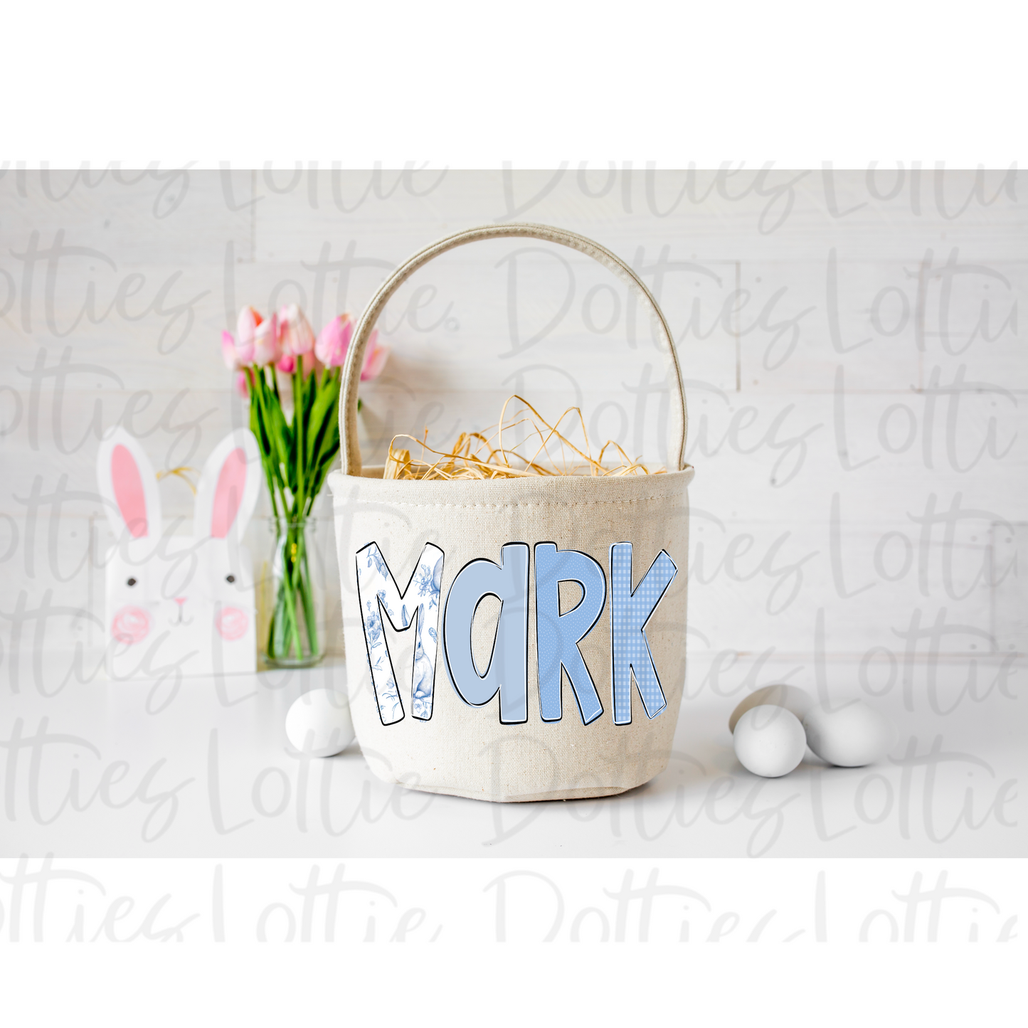 Blue Bunny Alphabet - Easter Alpha Pack - Alphabet Clipart - Instant Download