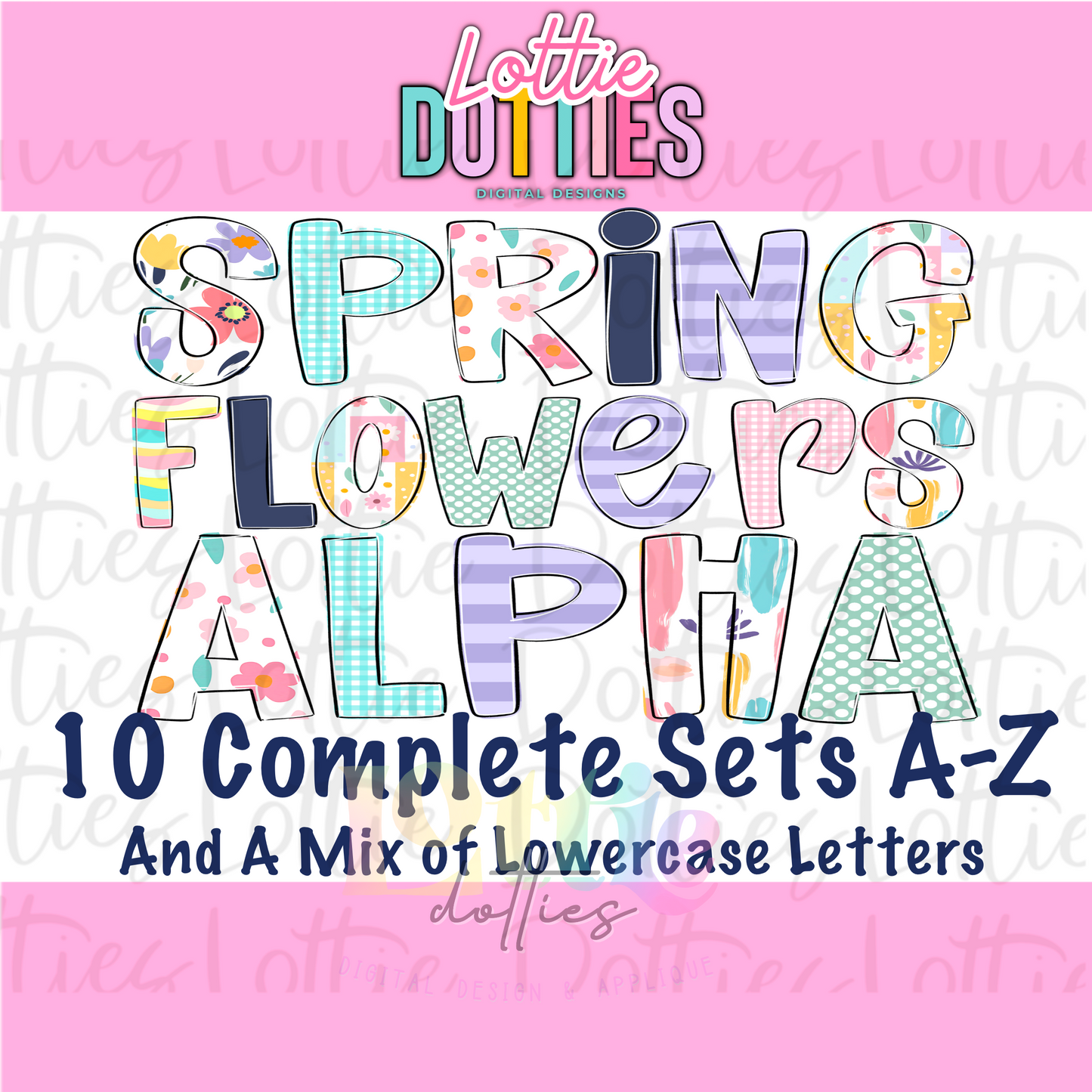 Spring Flowers Alpha PNG - Alpha Set Sublimation- Digital Download