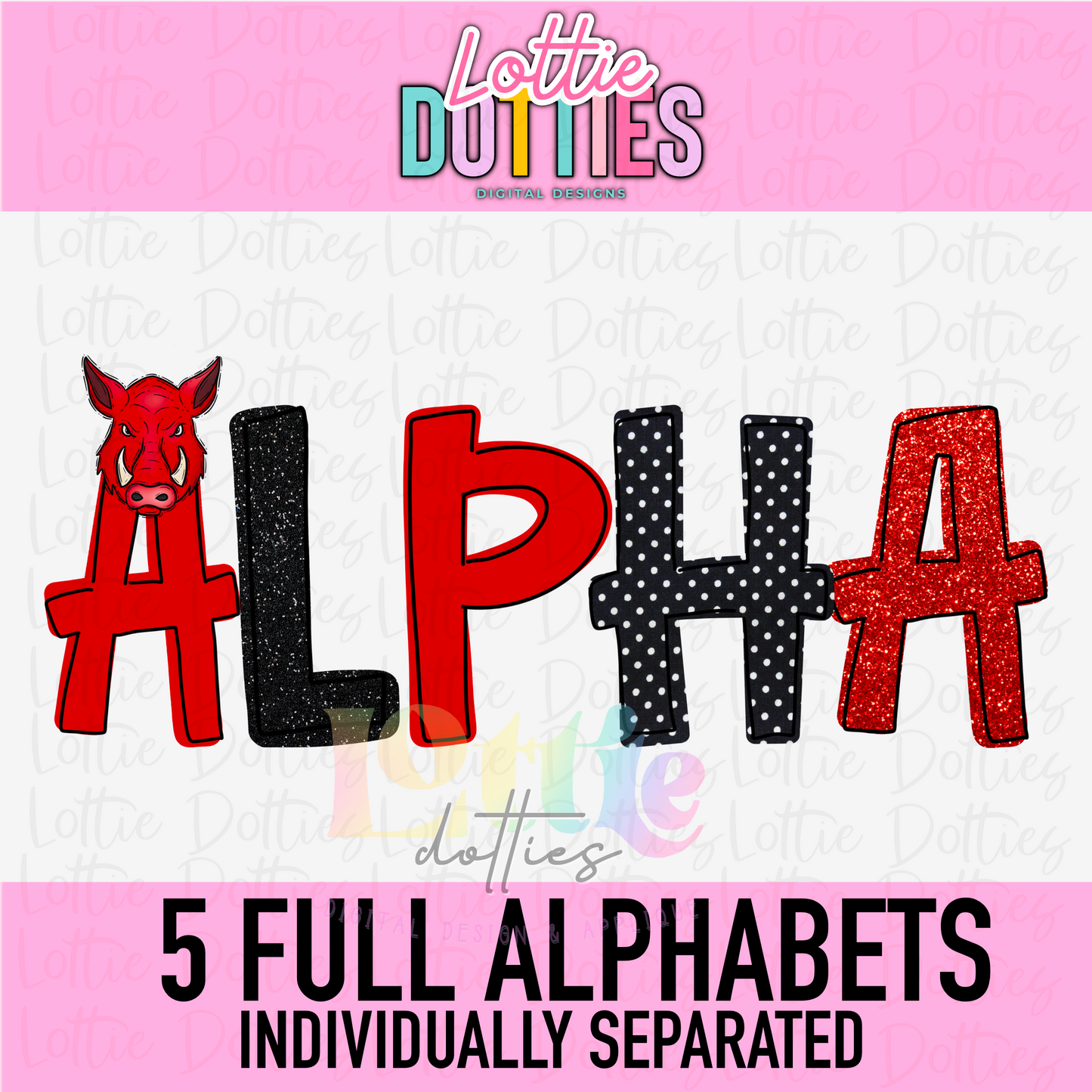 Arkansas alpha - Alpha Pack - Alphabet Clipart - - Football Alpha Pack