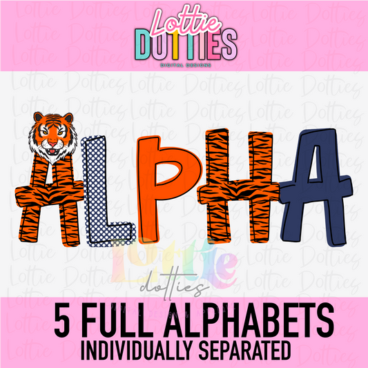 Auburn alpha  - Alpha Pack - Alphabet Clipart -  - Football Alpha Pack