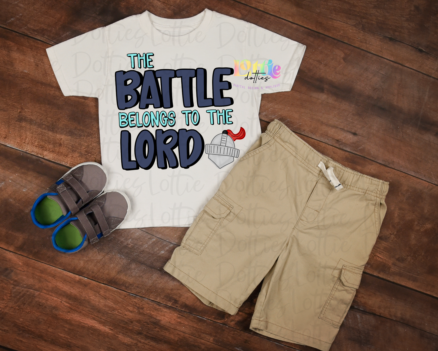 Christian PNG – Faith Graphic Tee Design – Sublimation & DTF Print File - The Battle belongs to the Lord